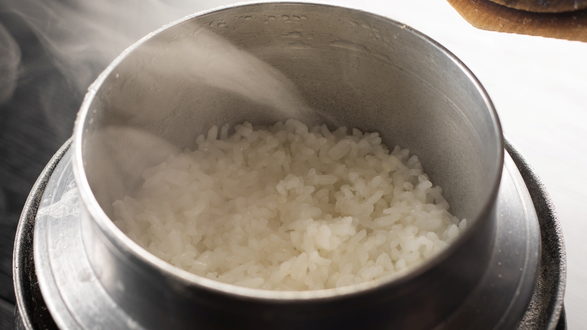 現煮的米飯，本飯店的特色