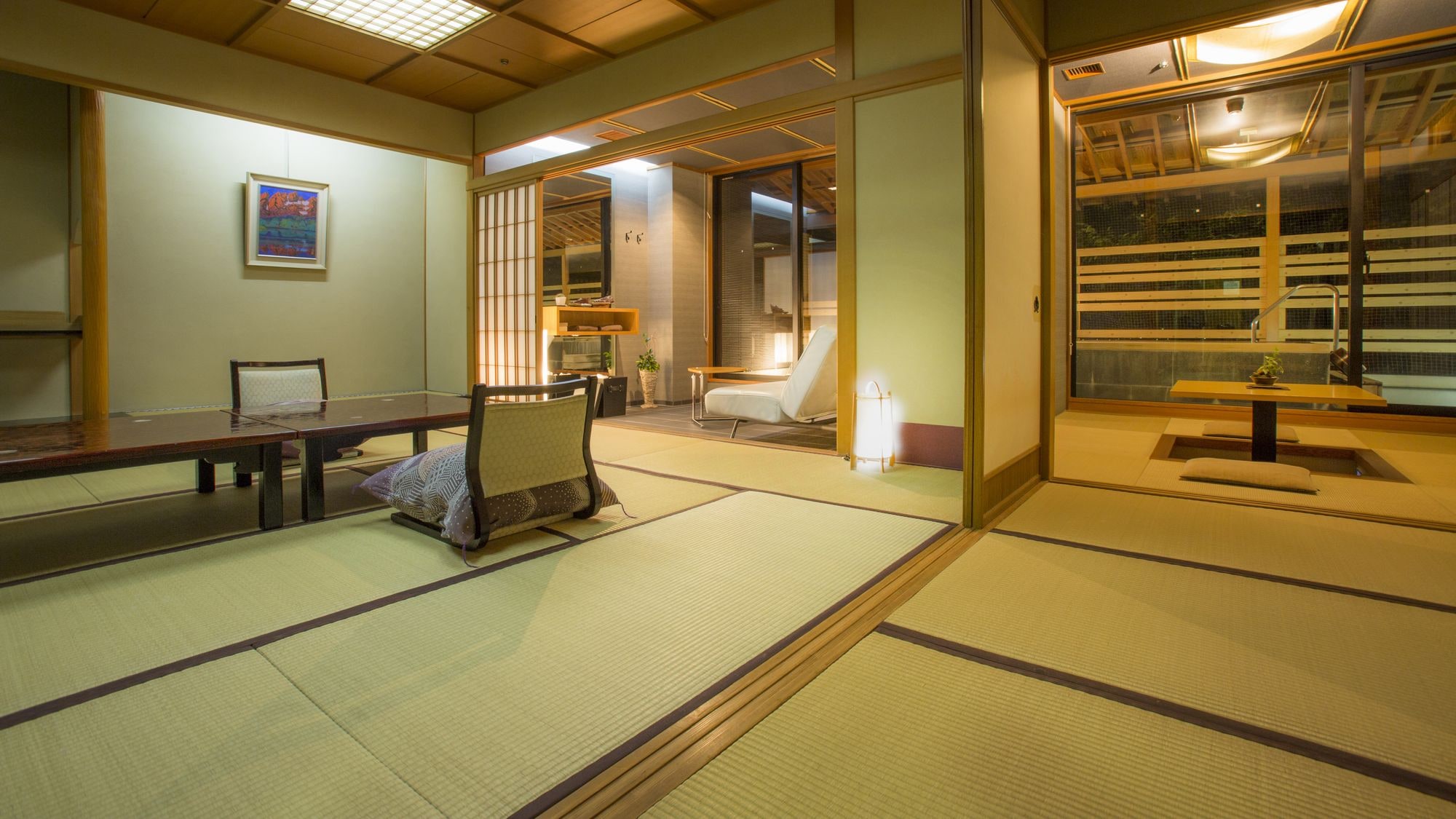 【원천 흘려 흘려 노천탕 첨부 객실】658호실・묵석(보쿠세키) 돌의 욕조의 일례