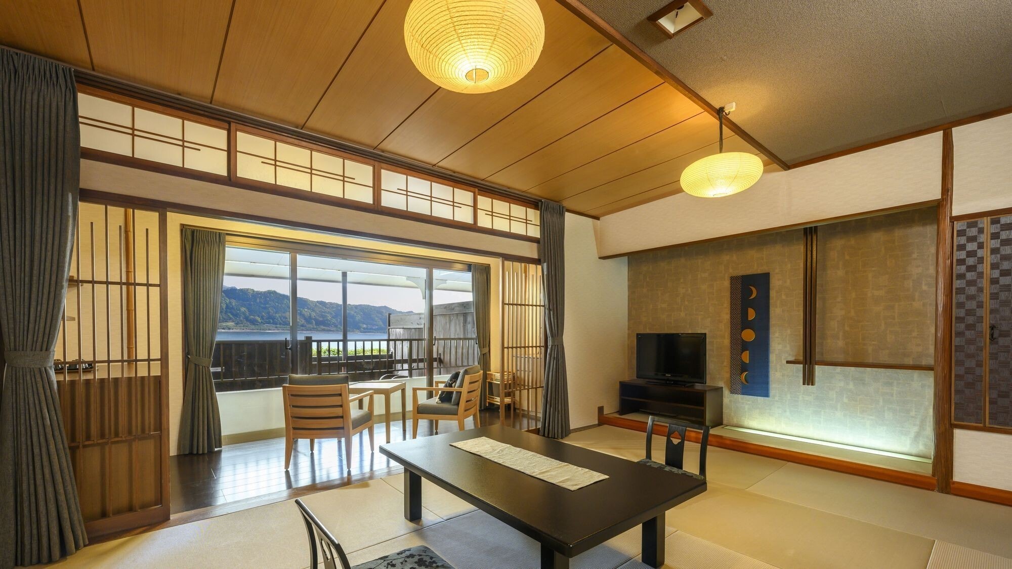 Japanese-style room with open-air bath (8 tatami mats) (Ocean view)