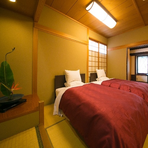 Japanese and Western room with cypress bath on the 2nd floor