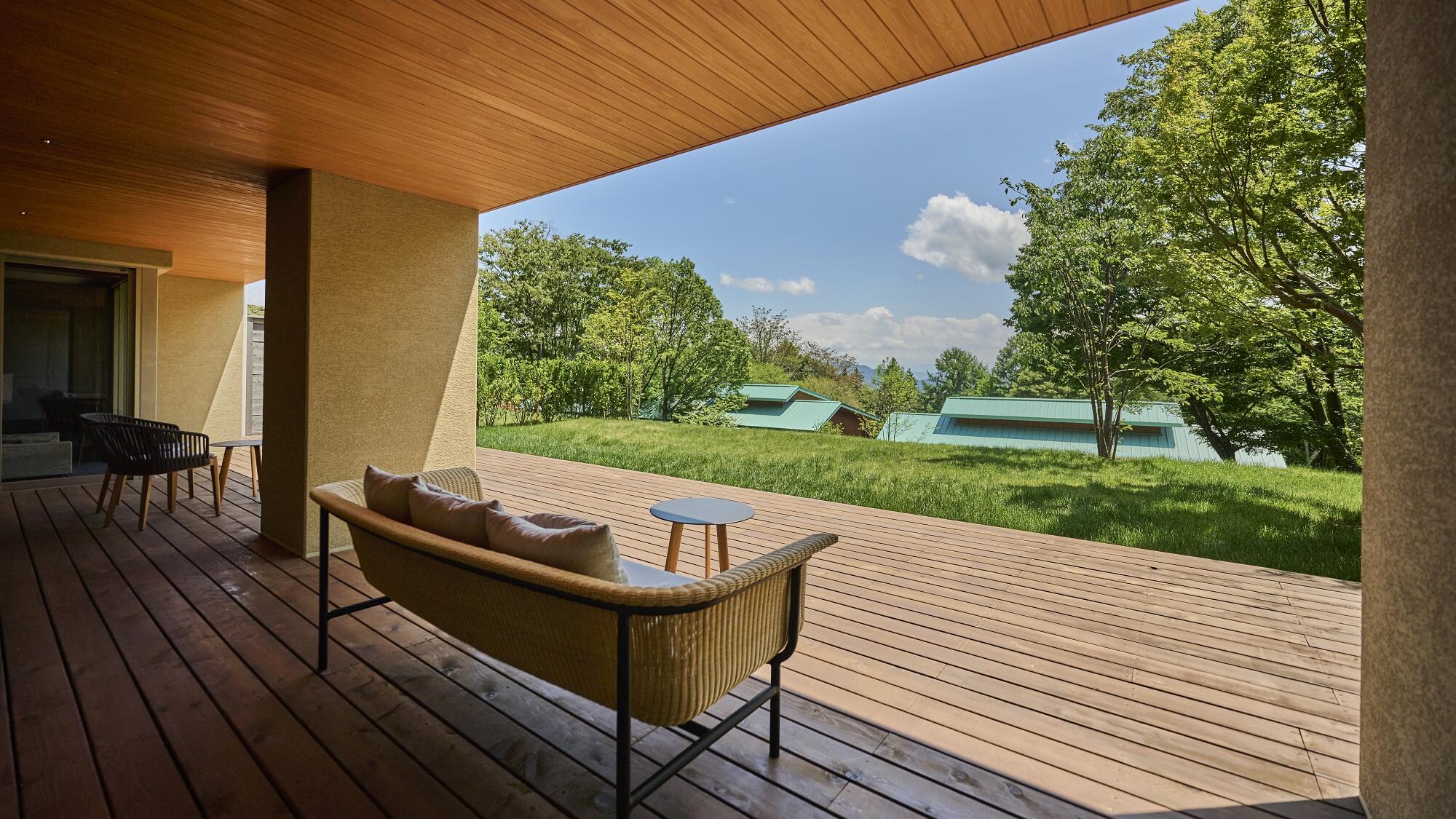 Forest view: View from the terrace <Summer>