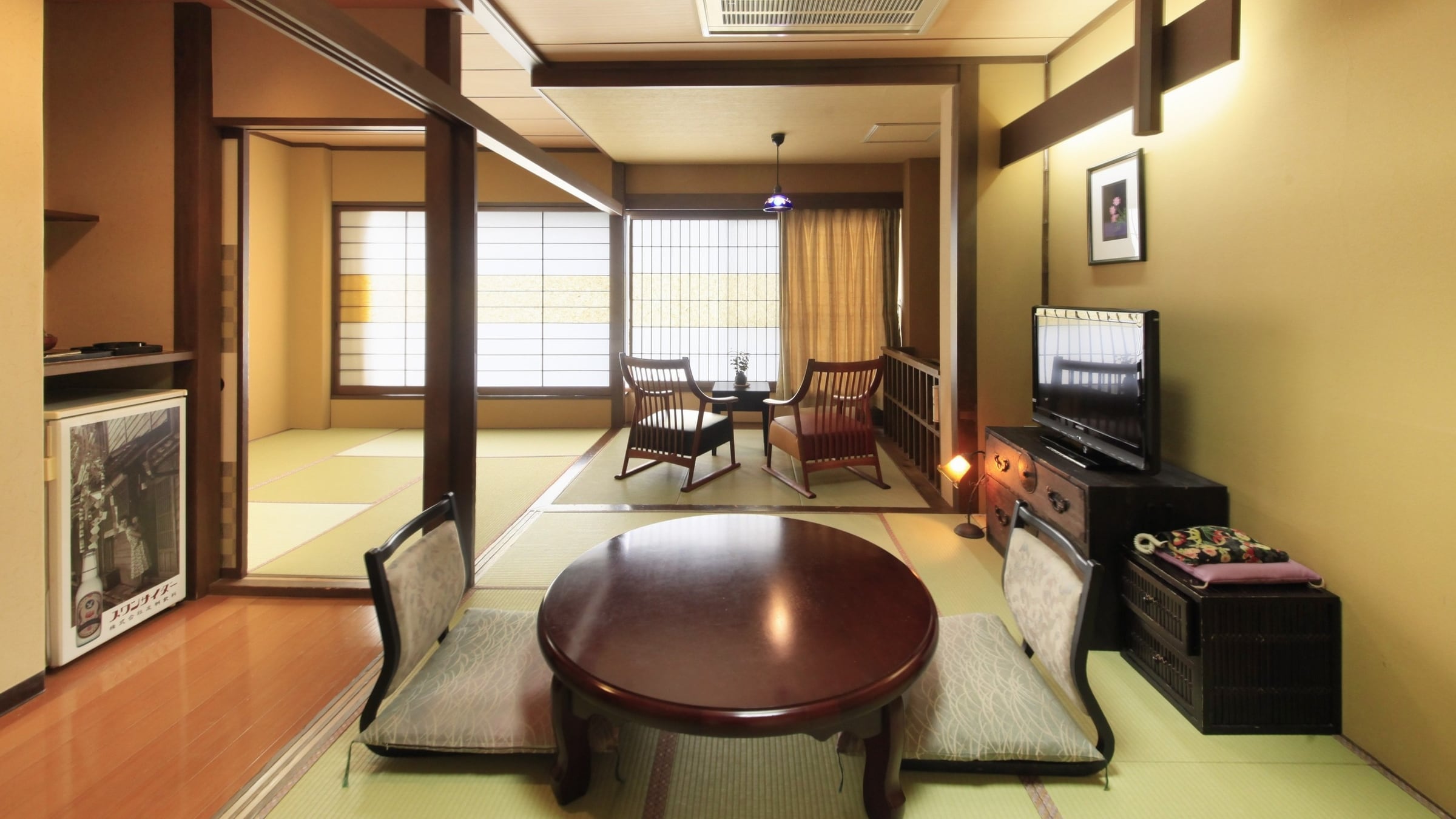 Kamar bergaya retro Jepang 12 tikar tatami