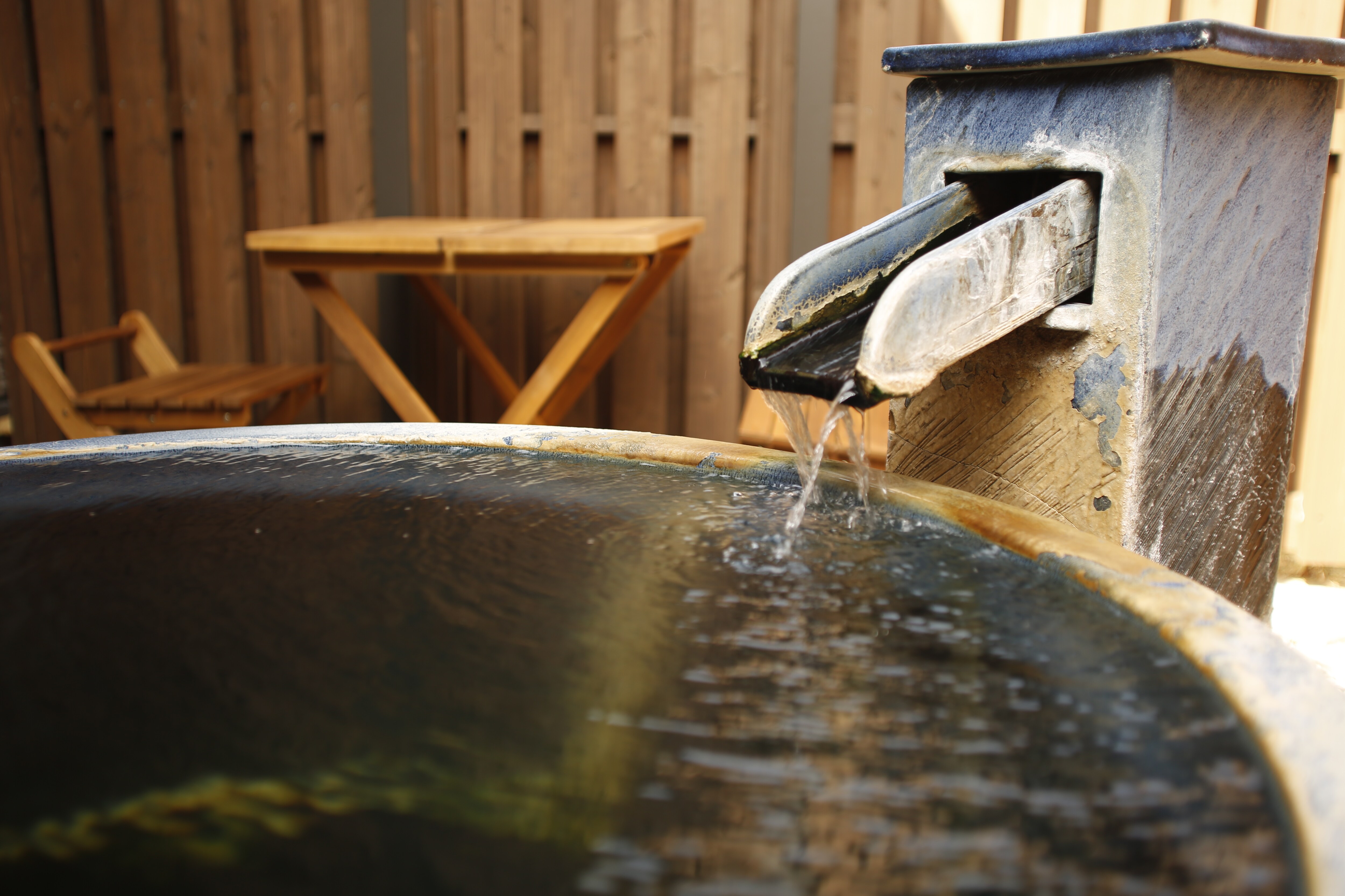 New building: Japanese-Western style special room with open-air bath and natural hot spring water