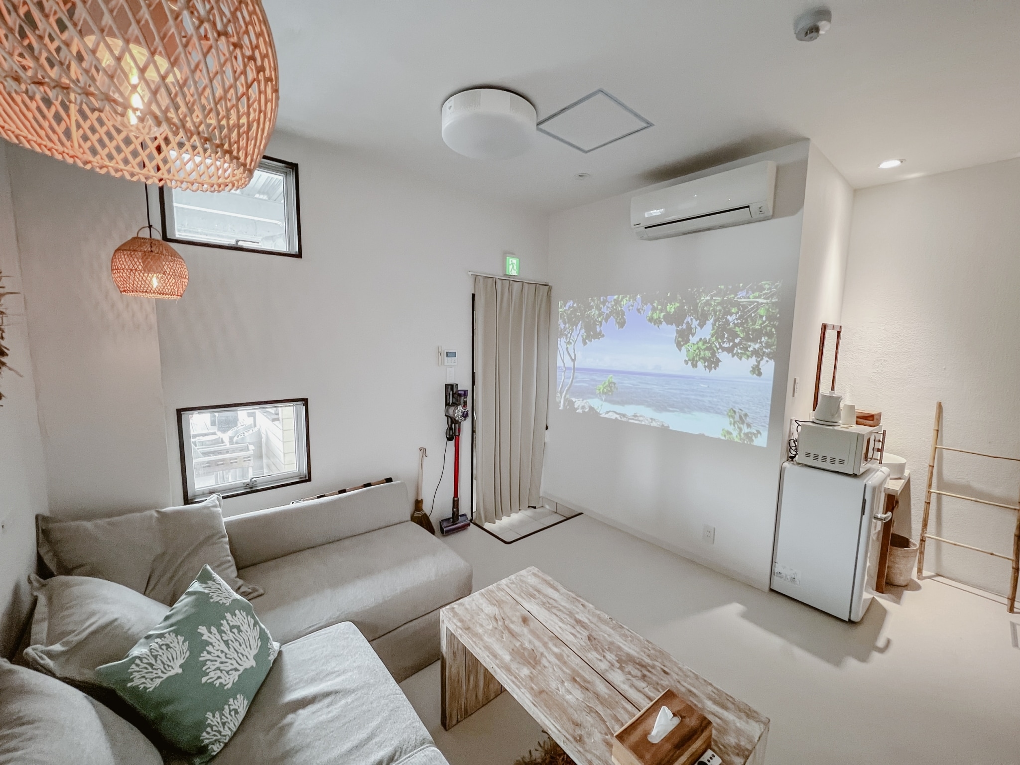 white coral living room