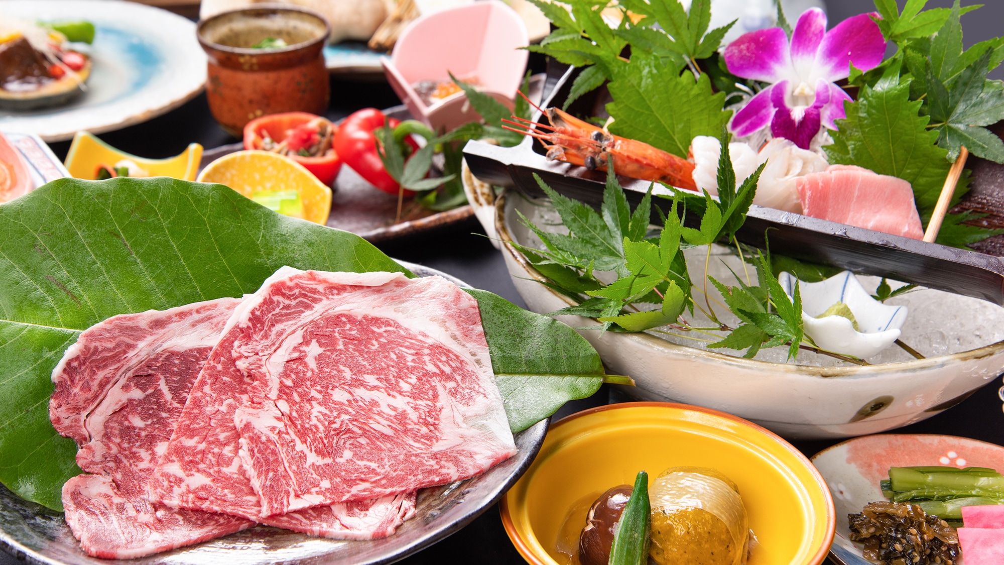 *[Yuyama Kaiseki/Example] Course featuring Joshu beef sukiyaki and beef tongue