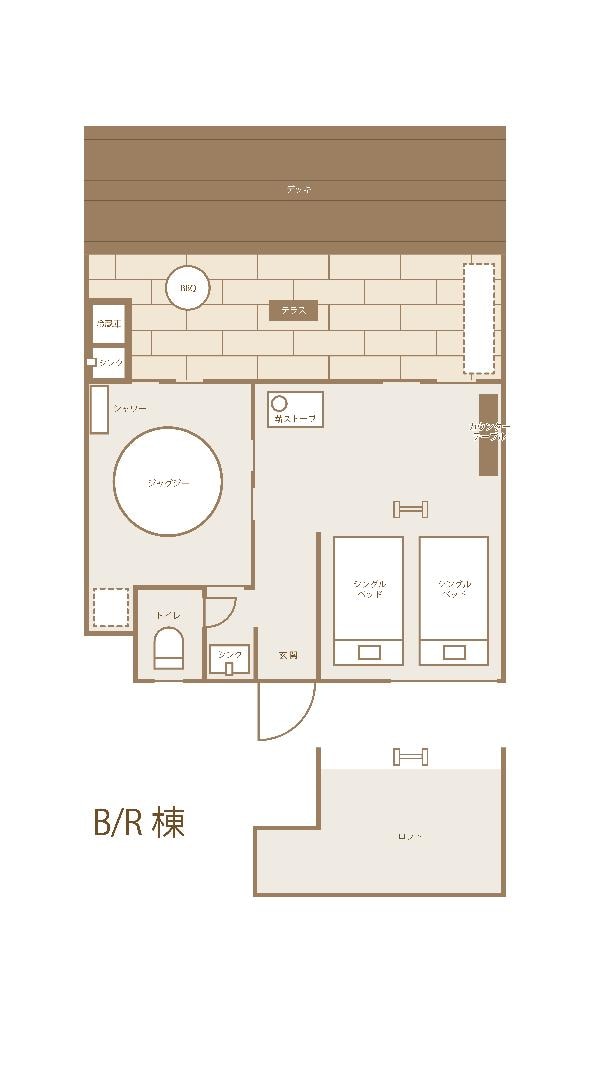 Floor plan for Buildings B and R