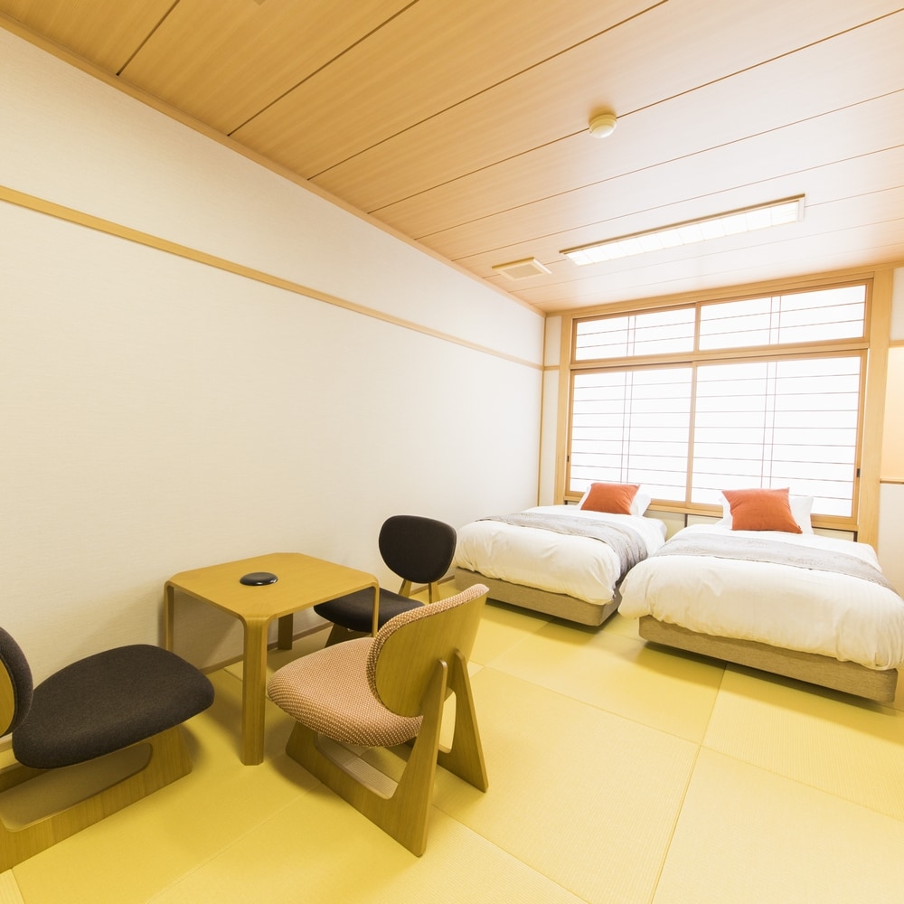 日式现代双床房形象
