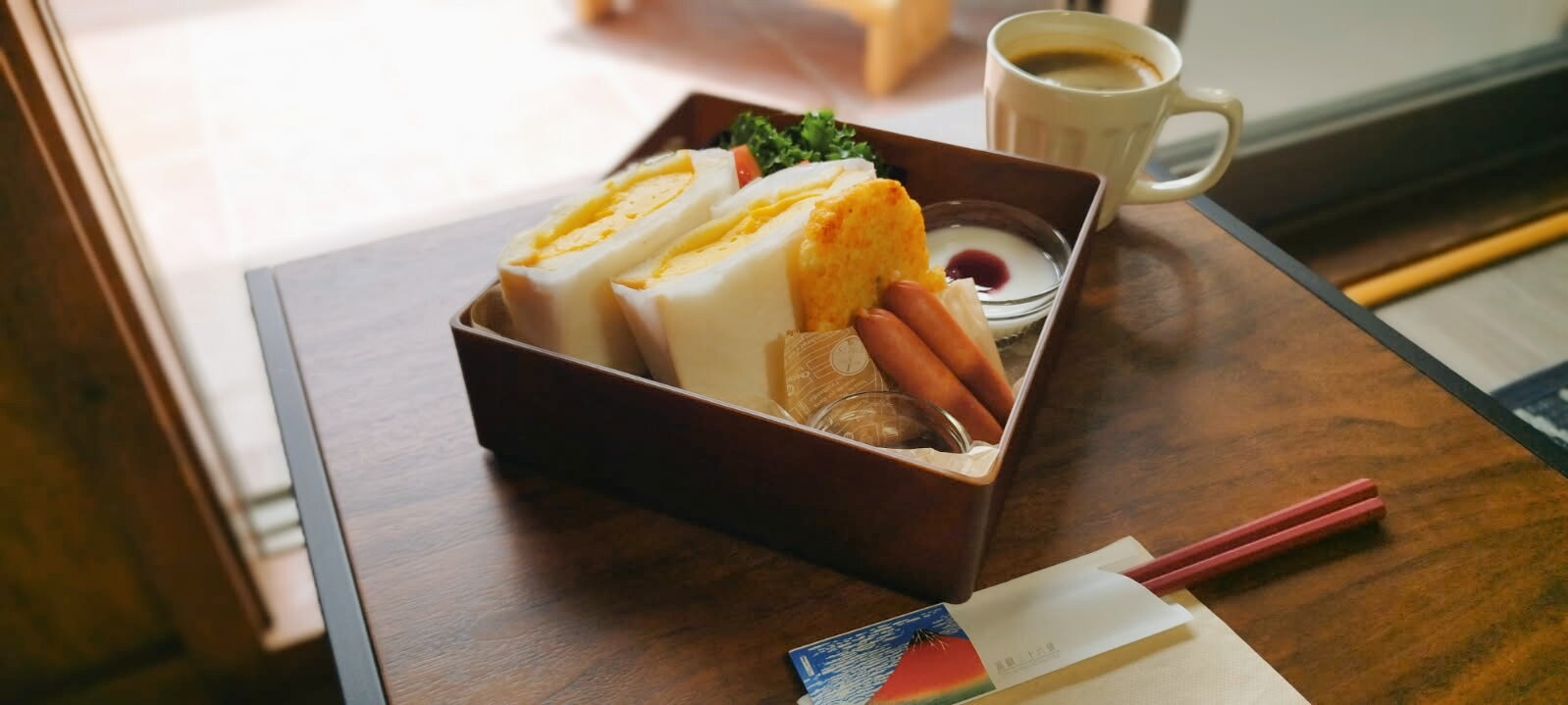 ◆ Breakfast ※In-room dining image ◆ Rolled egg sandwich set "In-room dining"♪