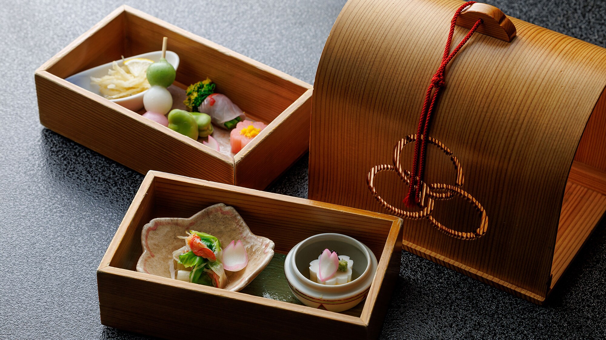 2025 Spring "Tsuru-Matsu" seasonal vegetables: Kozakura tofu, rapeseed and red snapper rolls, etc.