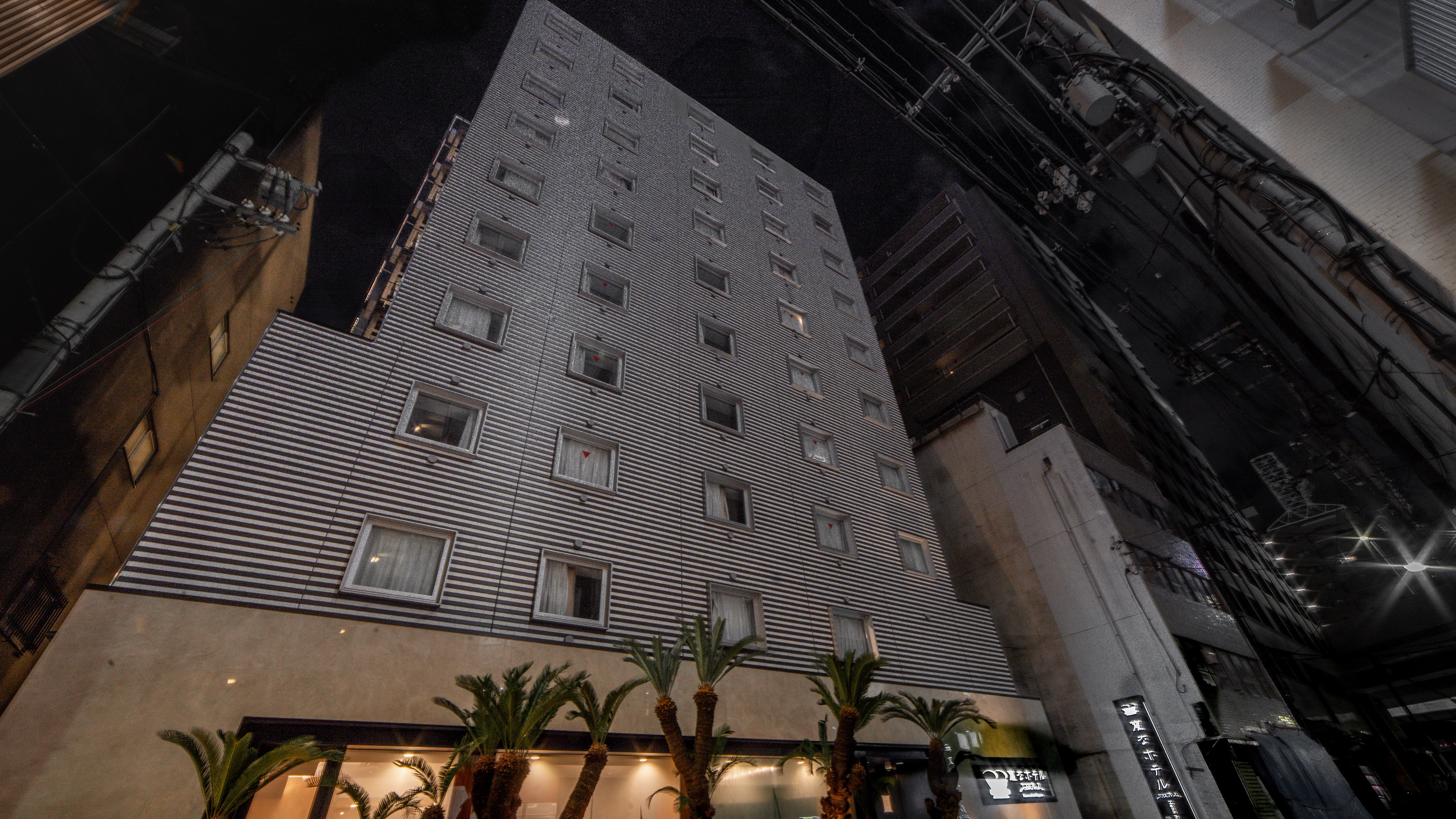 Hotel exterior (night)