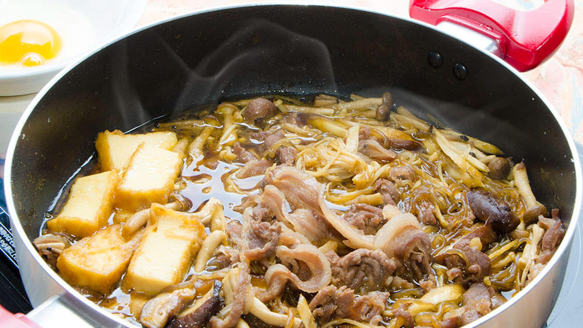 *[Dinner example] In winter, we may serve wild boar sukiyaki.