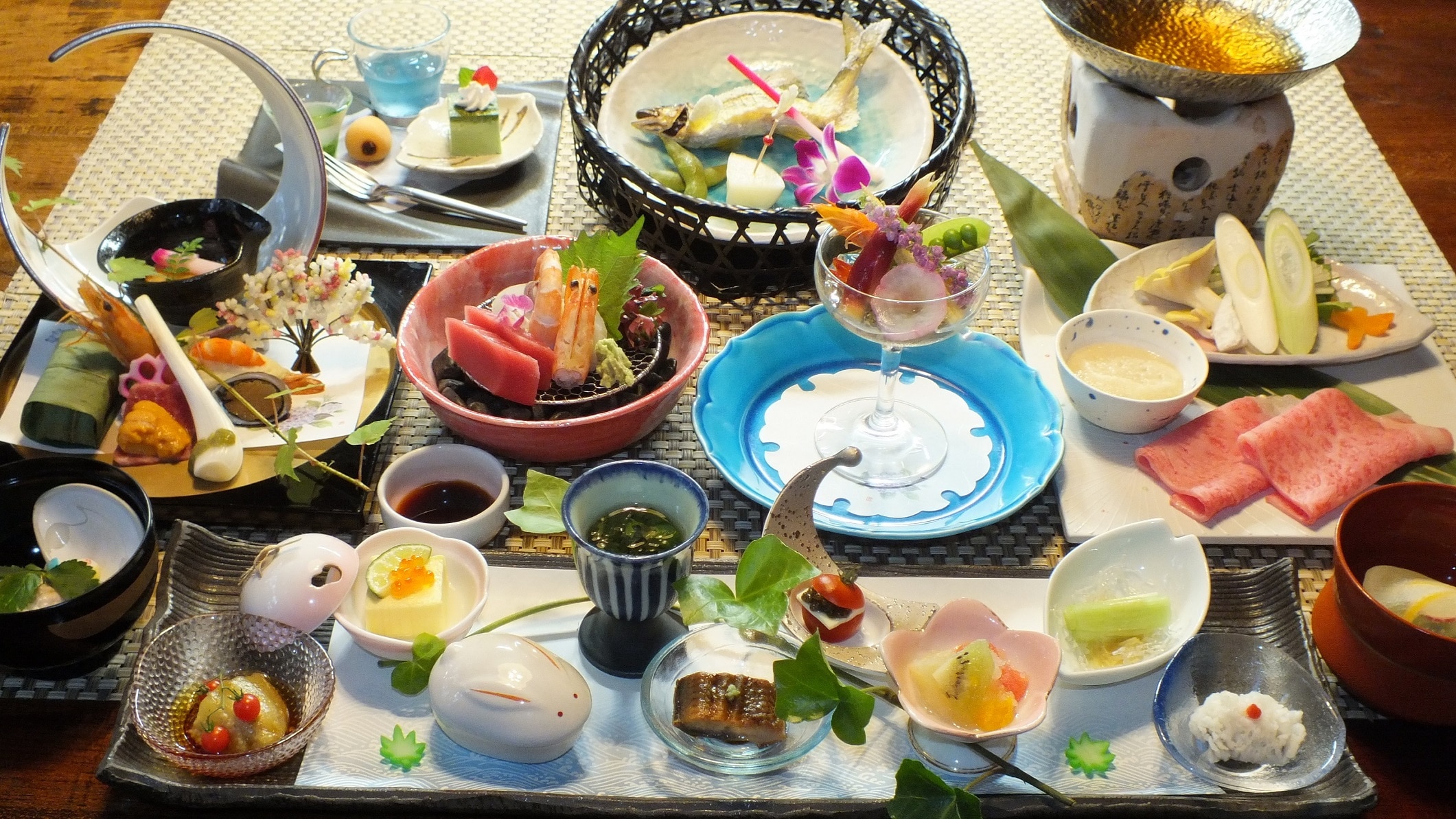 ▲ Ẩm thực Kaiseki (ví dụ)