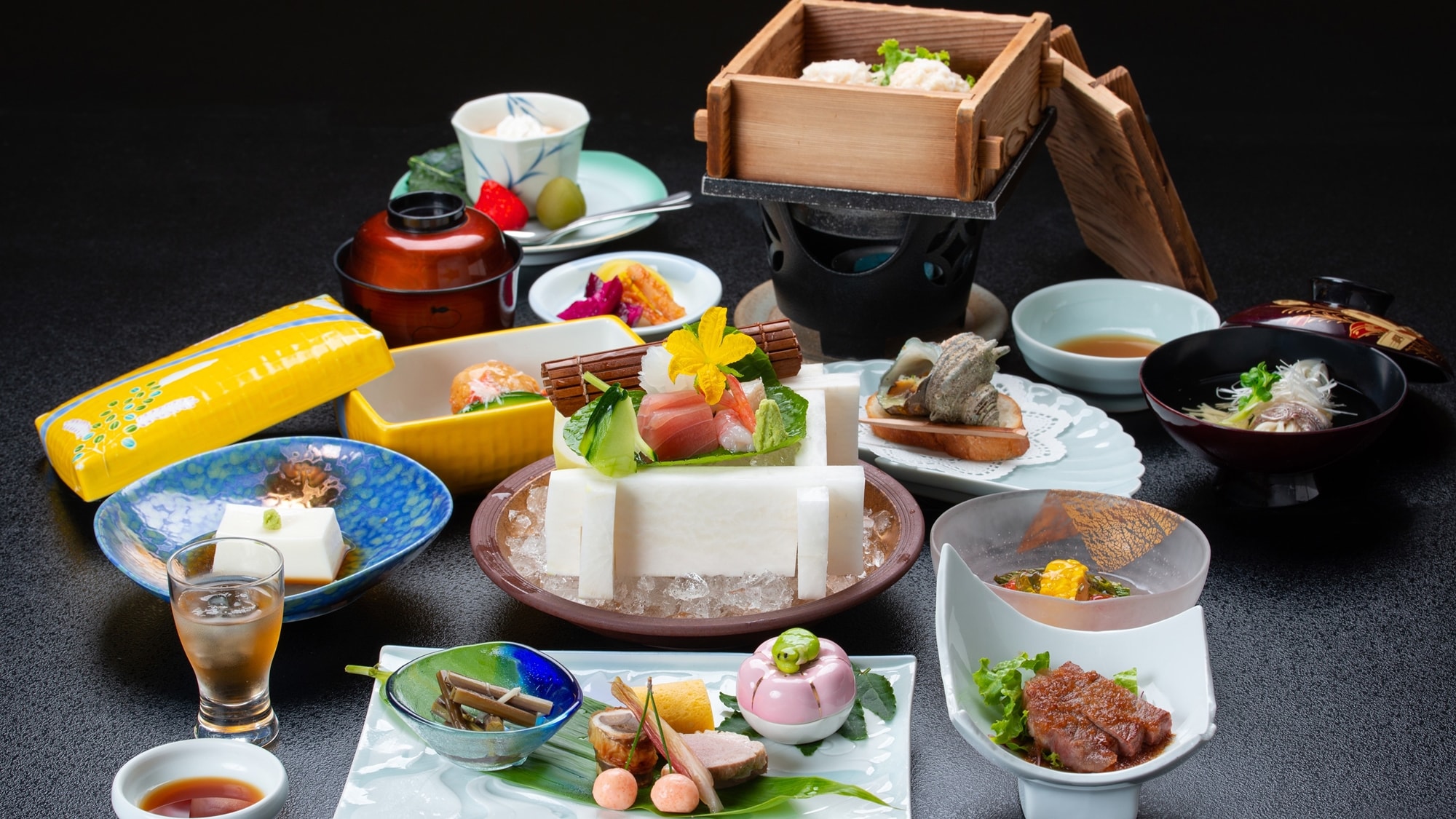 *Dinner example: Enjoy our signature cuisine made with carefully selected seasonal ingredients.
