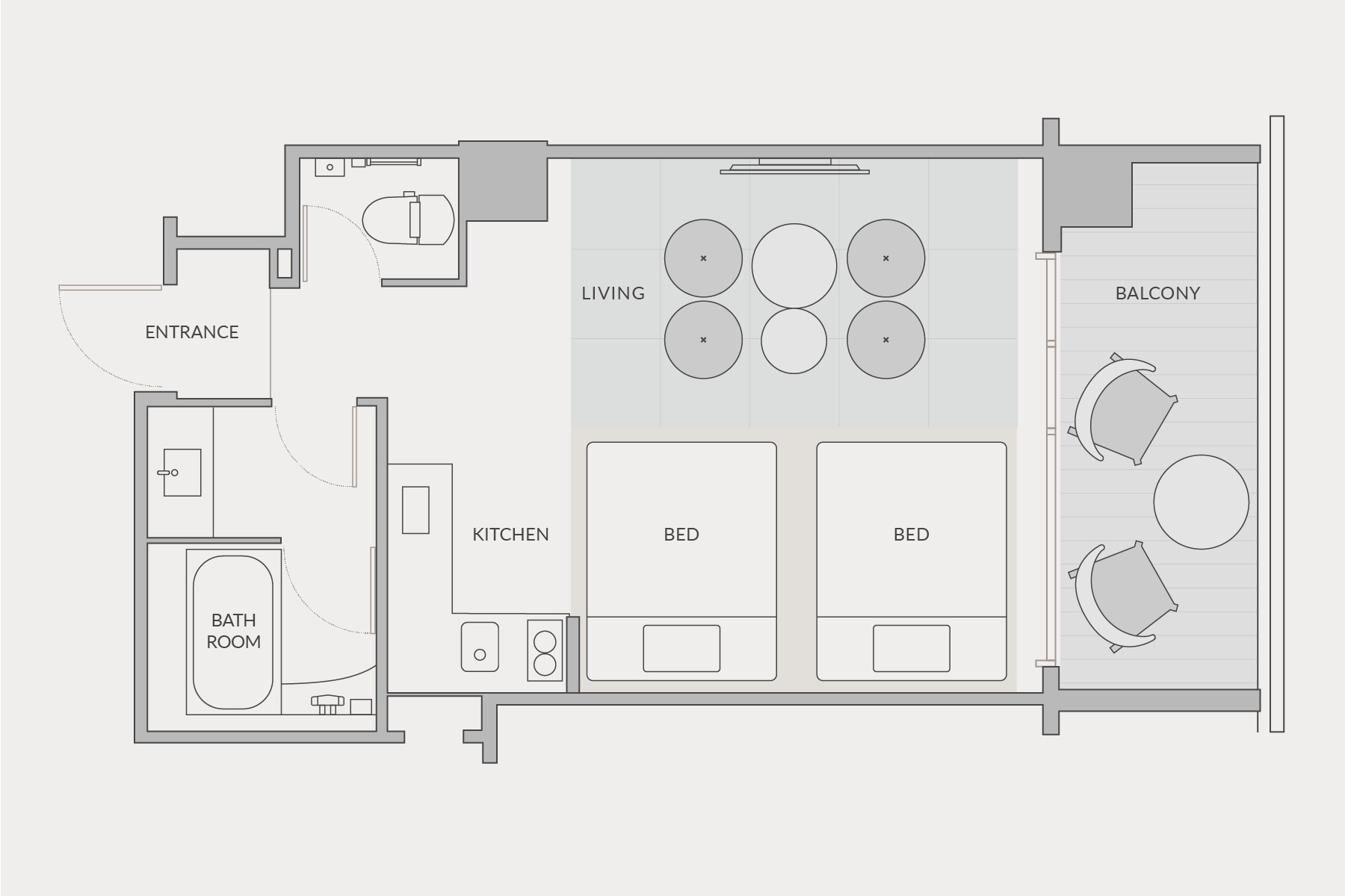 Executive Twin Room Floor Plan