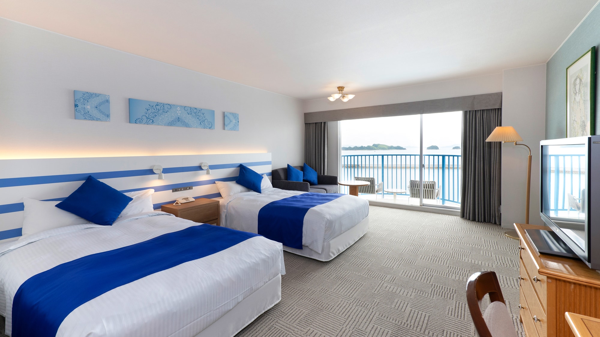 [Renovated in March 2020, 4th floor twin room "Marine"]