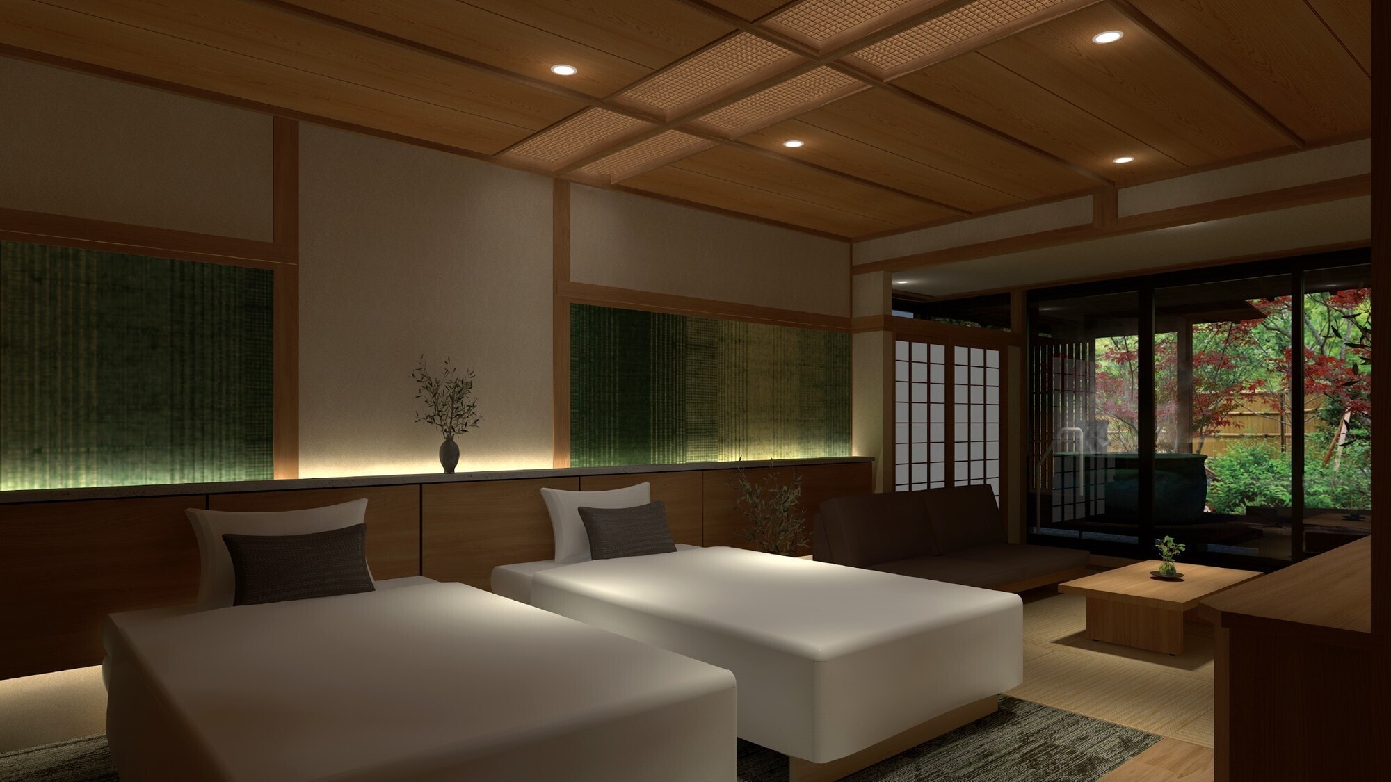 [Japanese-Western style room with open-air bath] Renovated in December 2024! Includes our proud open-air bath with natural hot spring water