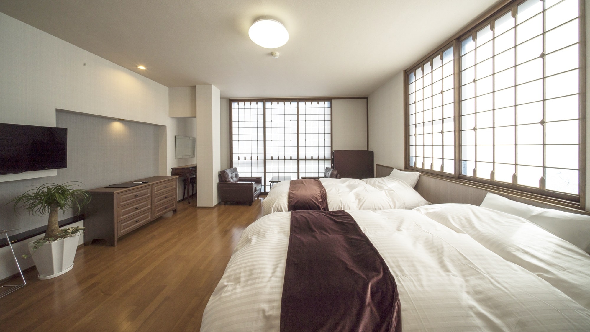 [Example of guest room] Twin room. Recommended for friends or family.