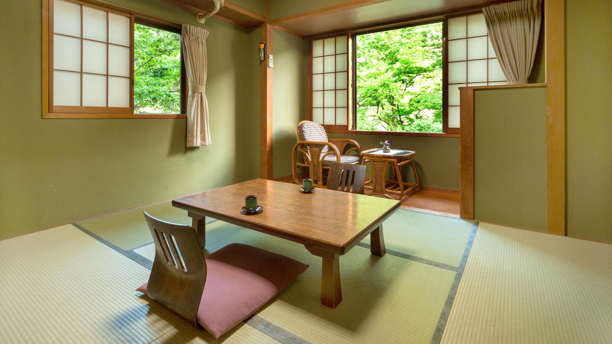 Japanese-style room with a good view, 6 tatami mats (with toilet and washbasin)