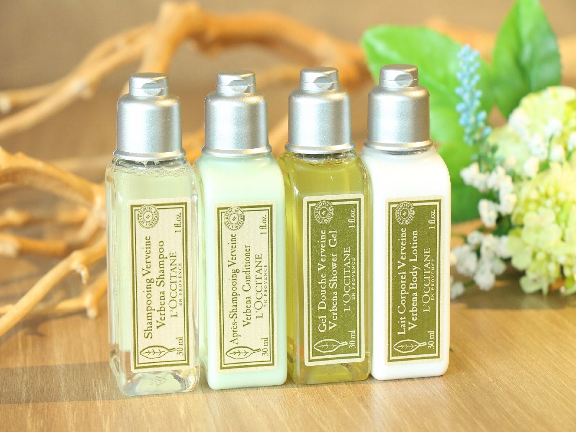 Limited plan with L'Occitane amenities "Verbena" A refreshing citrus scent similar to lemon