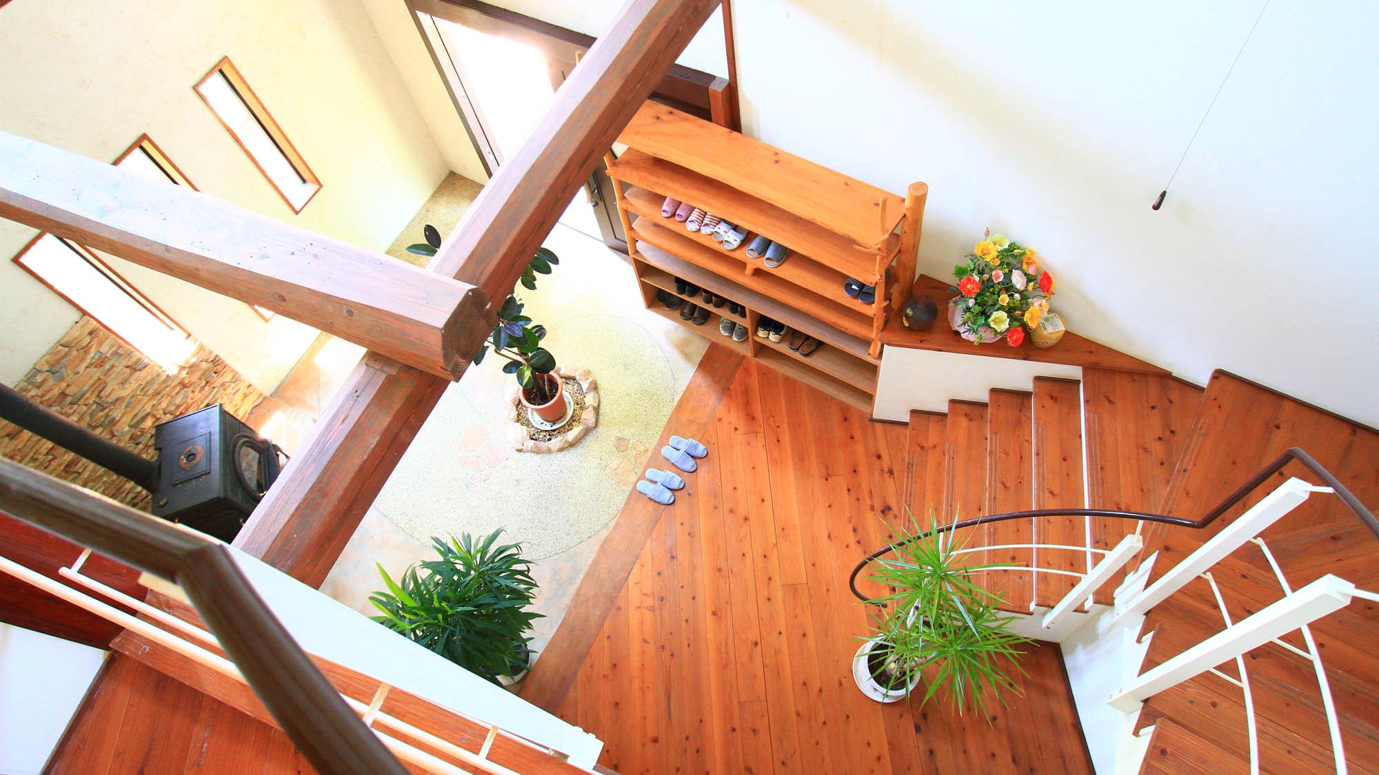 The entrance is an open space.