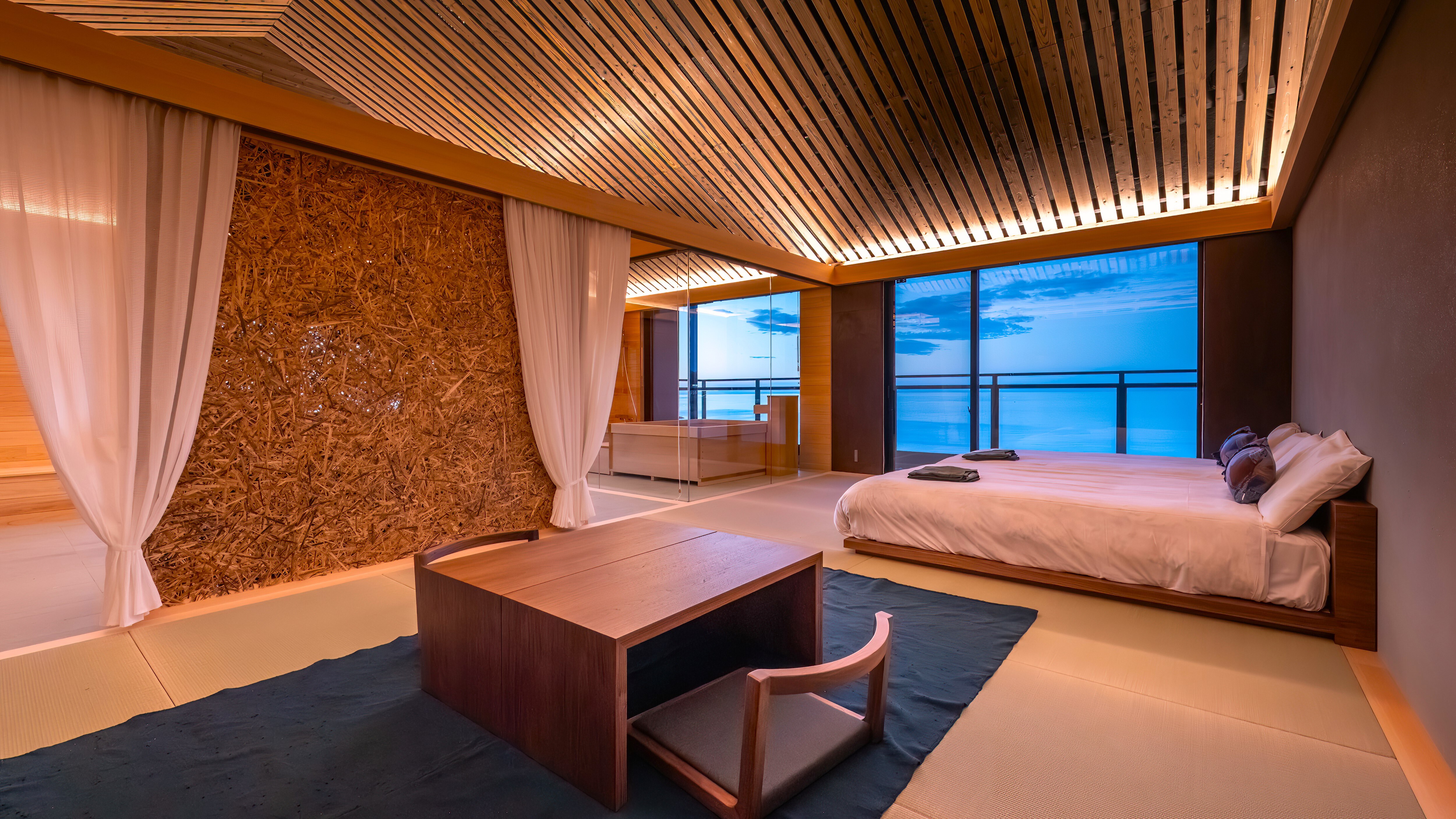[Opening in the fall of 2012! "Betu-Raku"] Special room with hot spring observation bath with ocean view ◆ Luxury to be mesmerized by the vast Sea of Japan