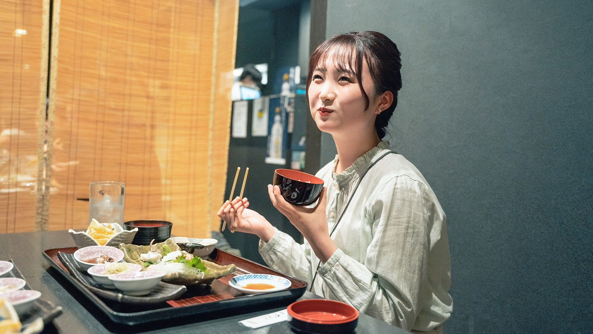 [Kazakura] They have a wide selection of local sake, so it's perfect for drinkers!