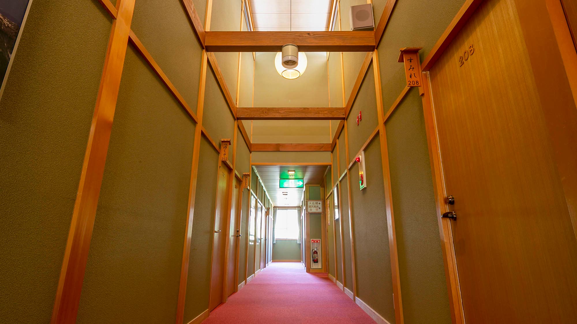 ・ [Interior] Corridor in the hall full of warmth of wood