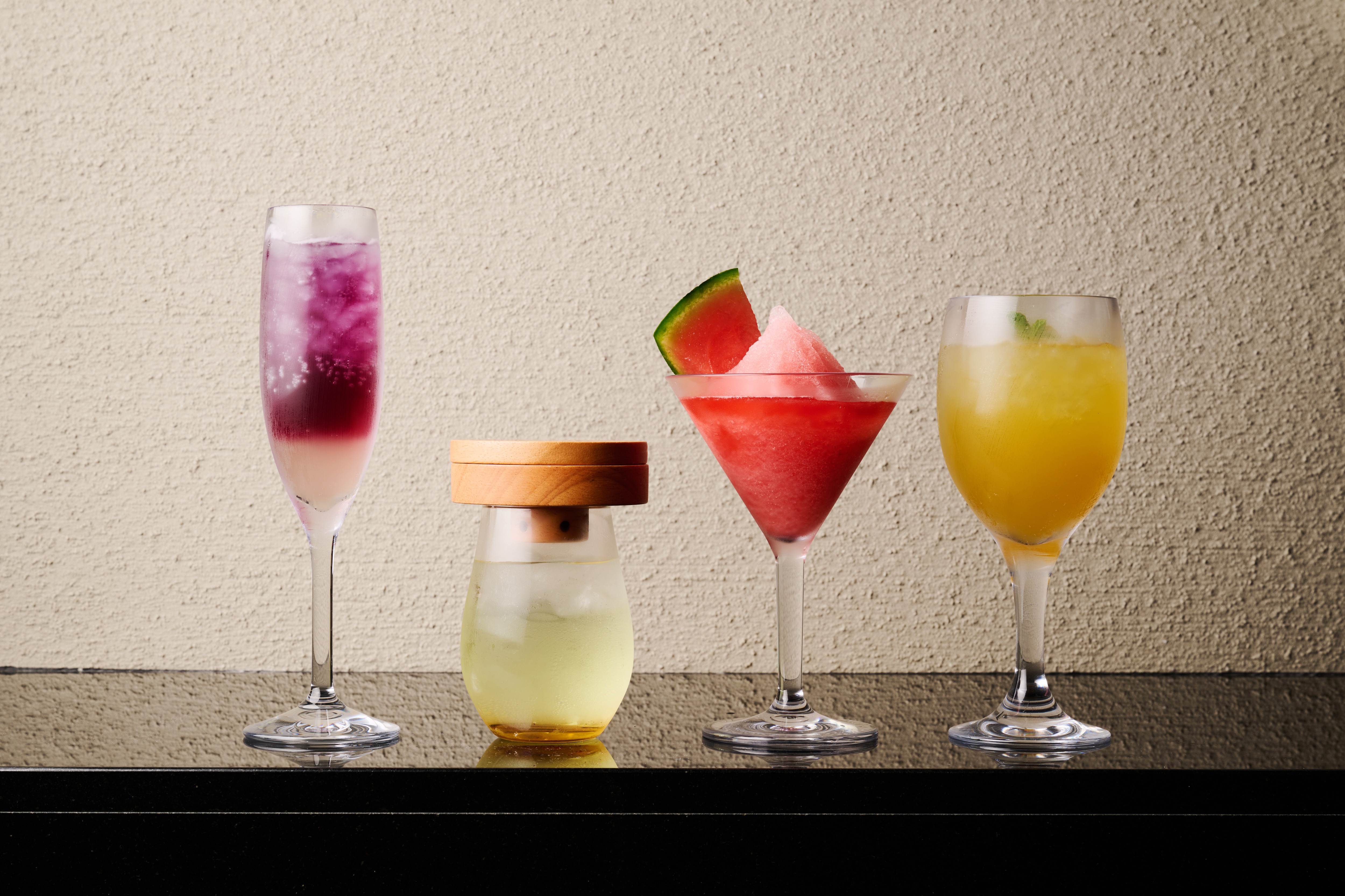Four types of cocktails and mocktails to enjoy with all five senses
