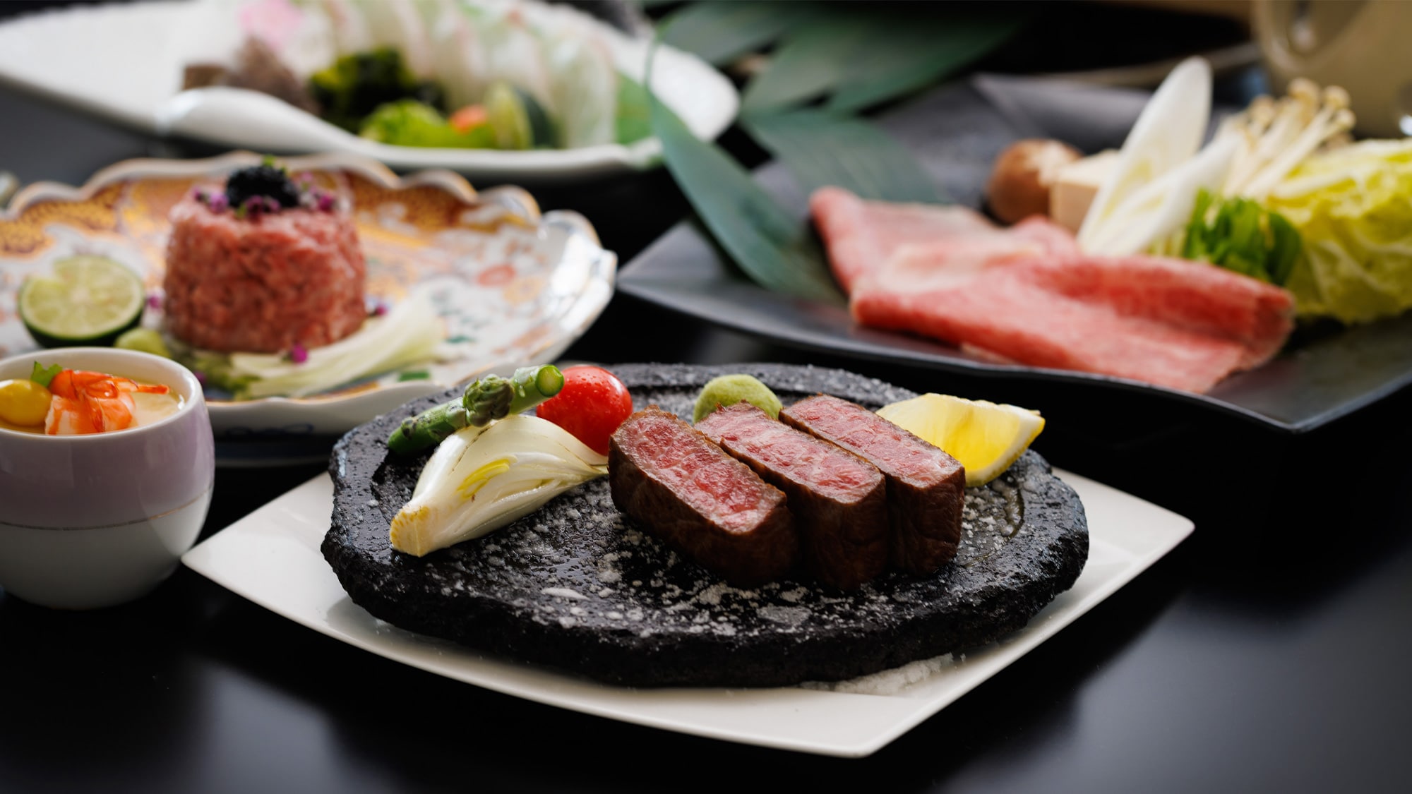 아와 쇠고기 딸기 스테이크 ~ 다시마 소고기 구이 ~