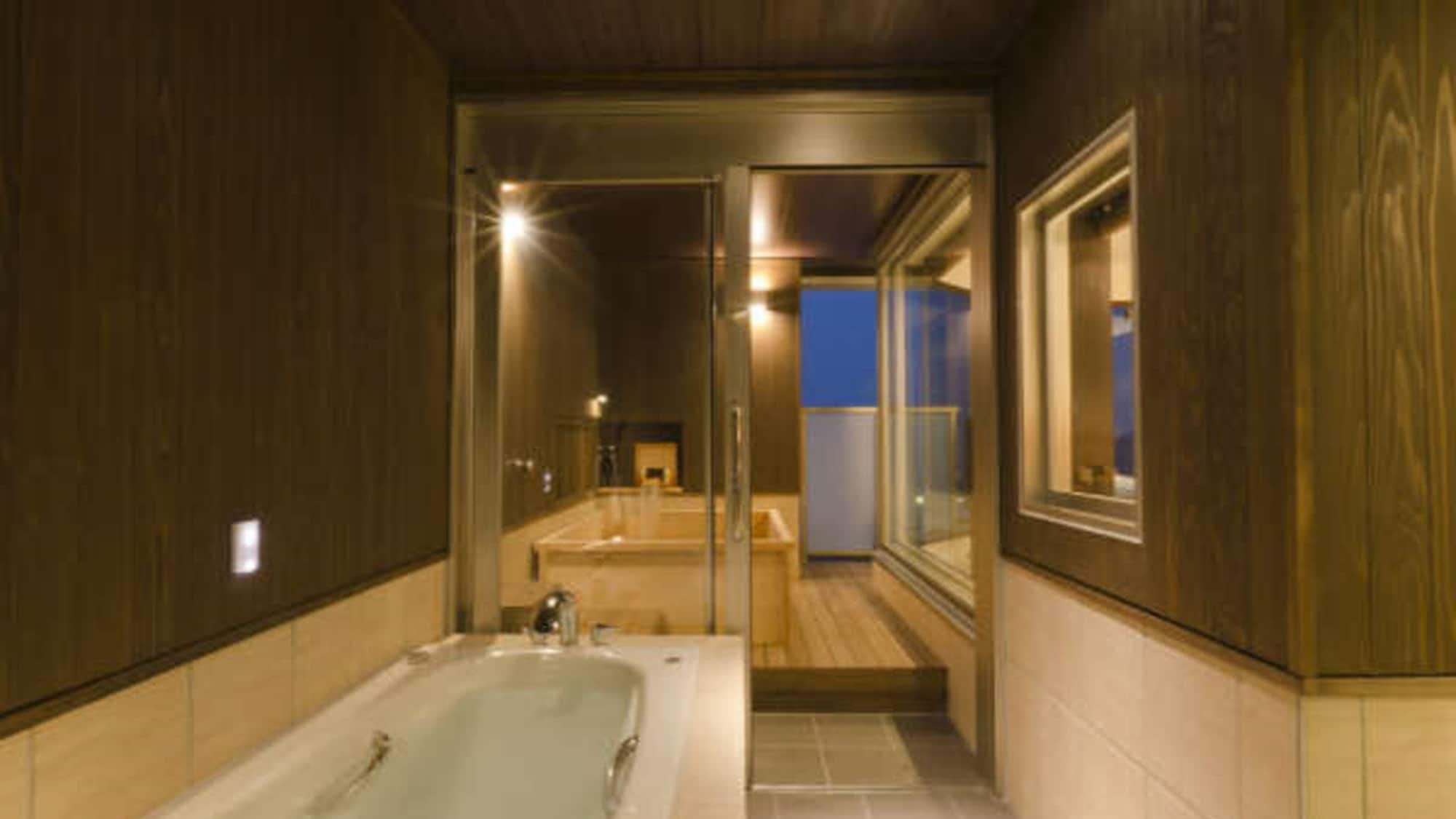 Deluxe Japanese-Western room with open-air bath/Jet bath and open-air bath