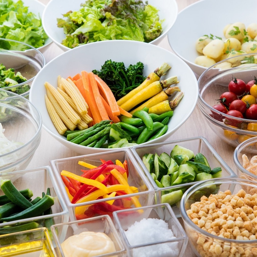 The image is an example of a breakfast buffet