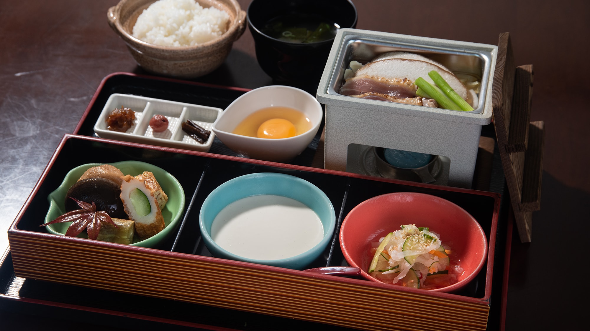*Example of breakfast. Start your day off right with a well-balanced Japanese meal.