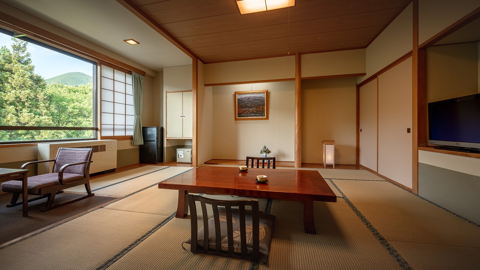 ■창문에서는 자오의 자연을 즐길 수 있는 일본식 방