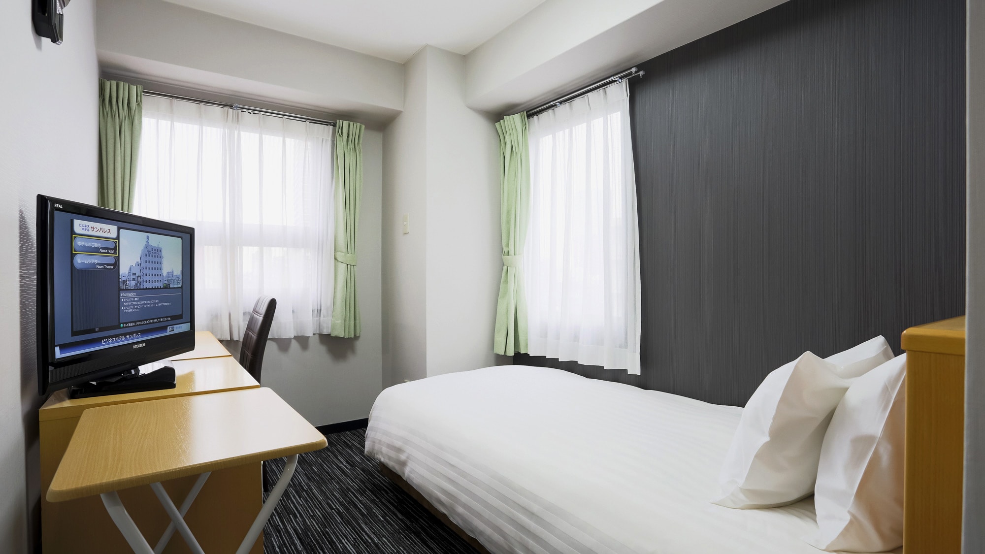 ・ [Single A (SA) guest room example] Our standard single room