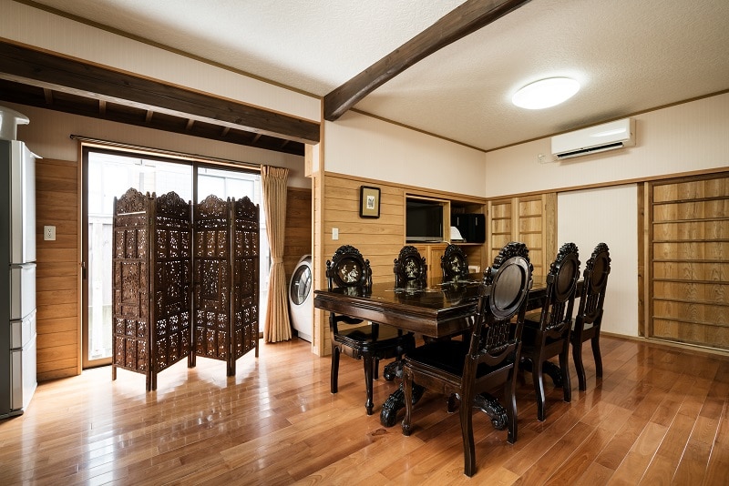 Inside the building.