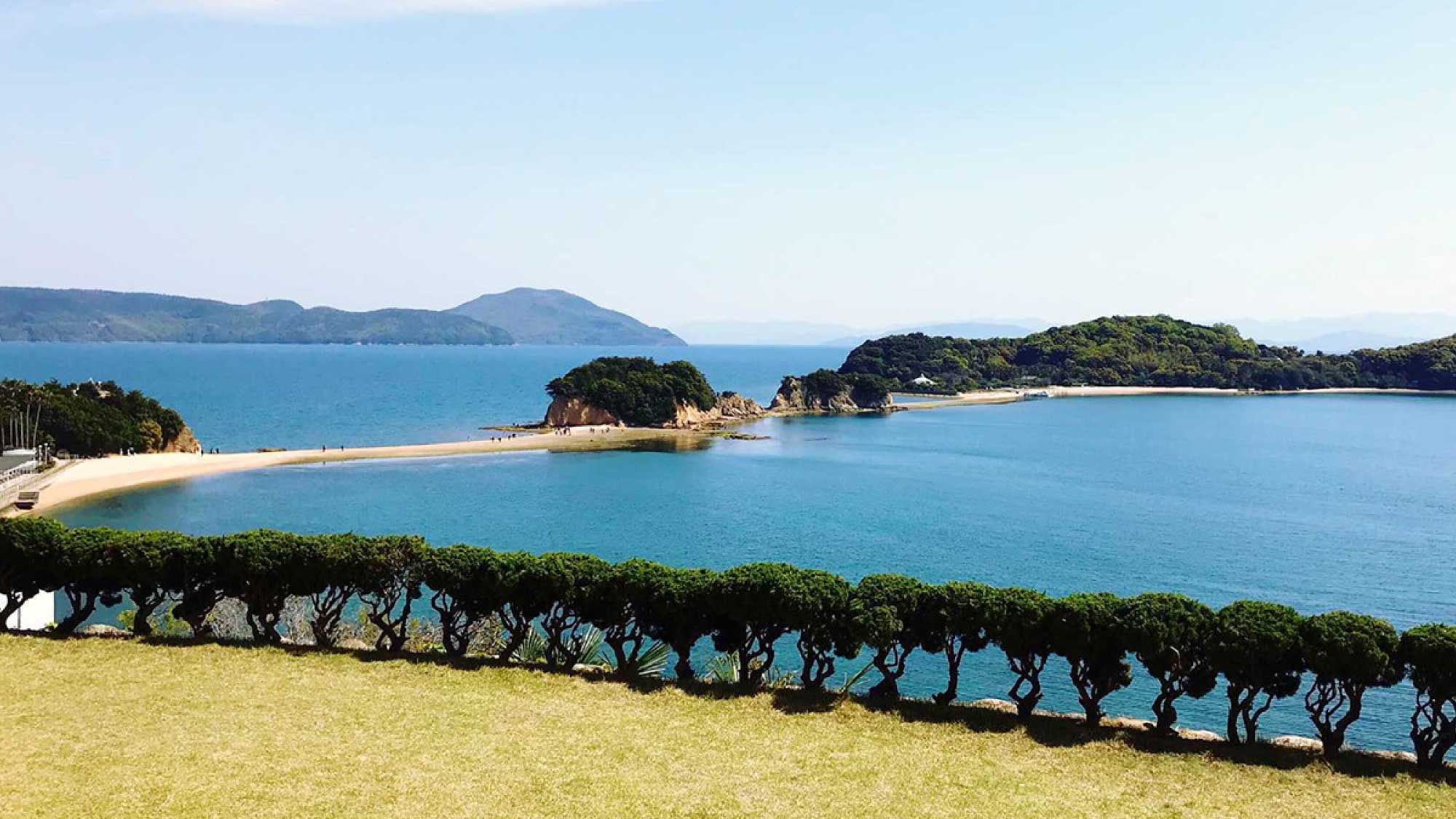 当館から望めるエンジェルロードの景色。