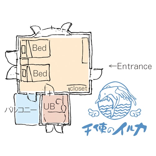 [Twin/Ocean side] Floor plan
