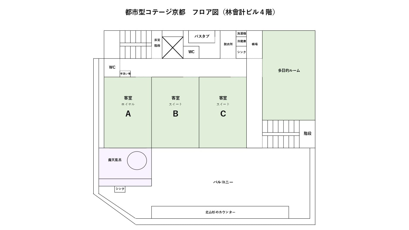 Floor plan of the entire rental floor