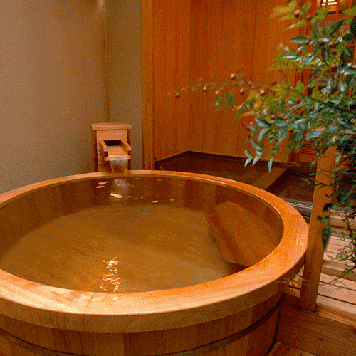 Private open-air bath "barrel bath, rock bath, garden bath" in the annex