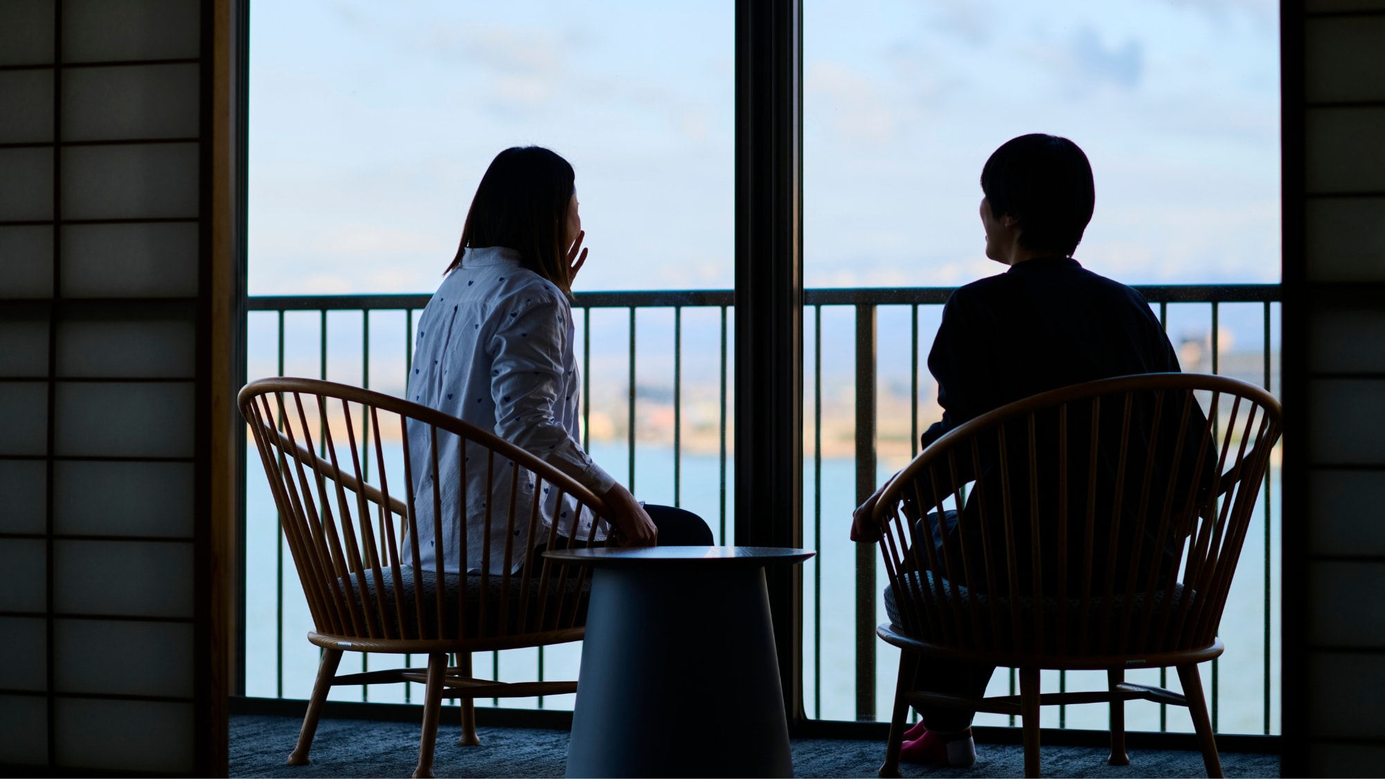 <Comfort Corner Room - Koshiro> Enjoy a special moment gazing at the magnificent view from the large windows.