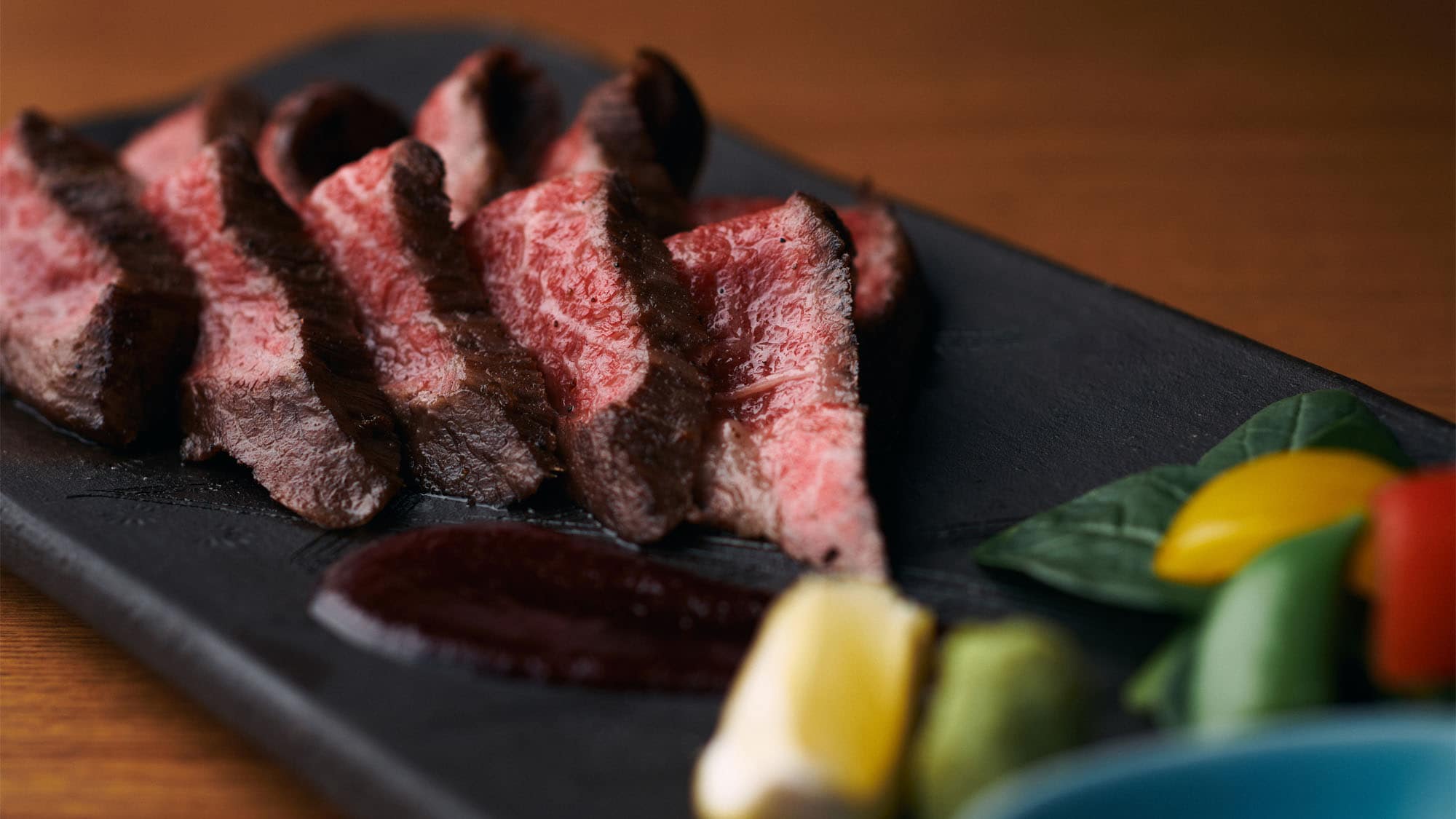 Rare and highly valued "Akagyu steak"