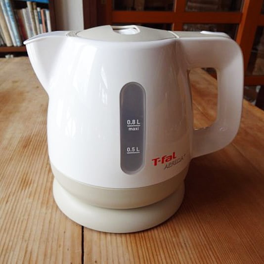 There is a "T-fal" kettle in the room.