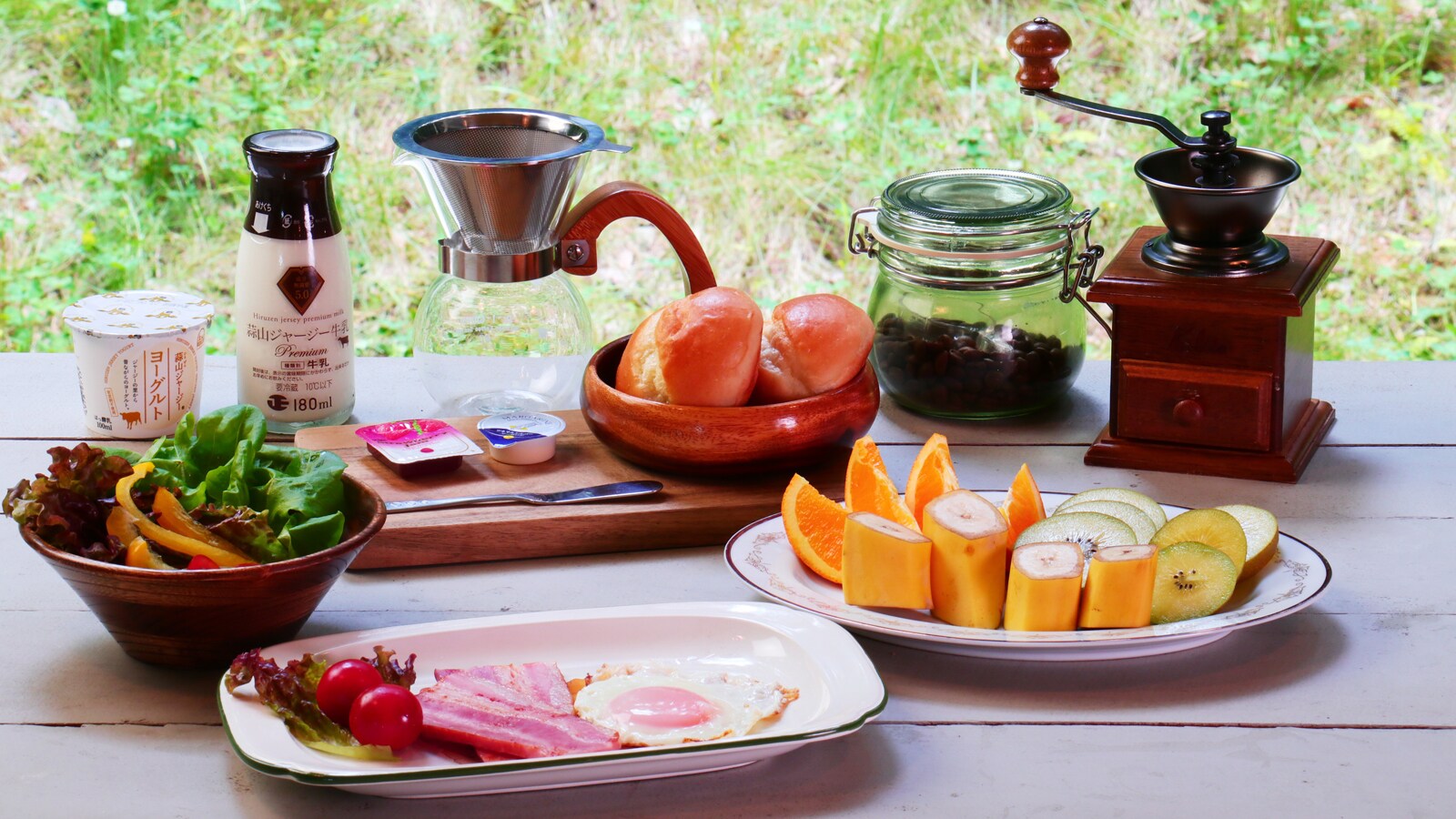 [Breakfast] Enjoy the best breakfast time in the clear air.