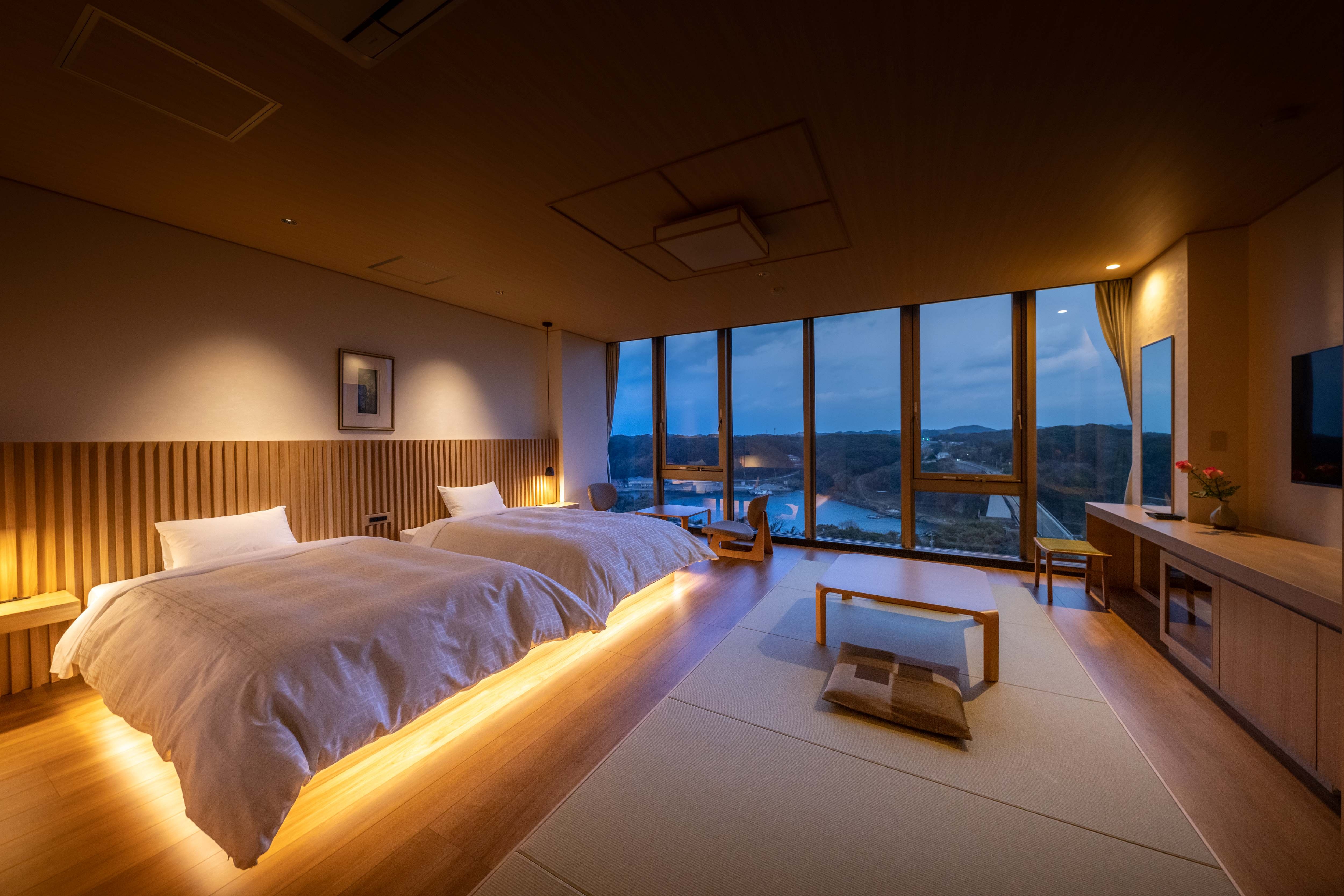 Pembaruan kamar tamu Kamar bergaya Jepang dengan tempat tidur