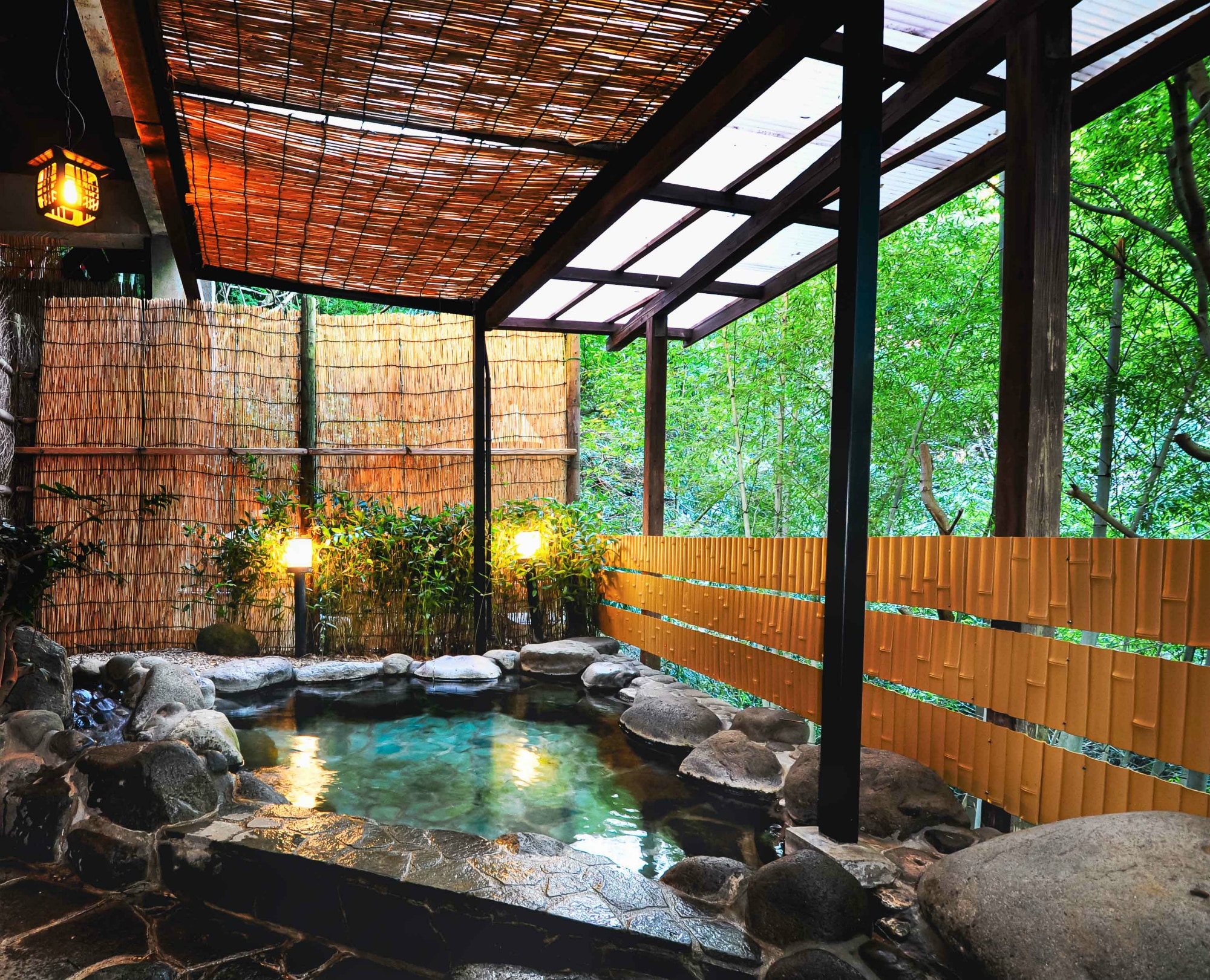 Open-air natural hot spring bath