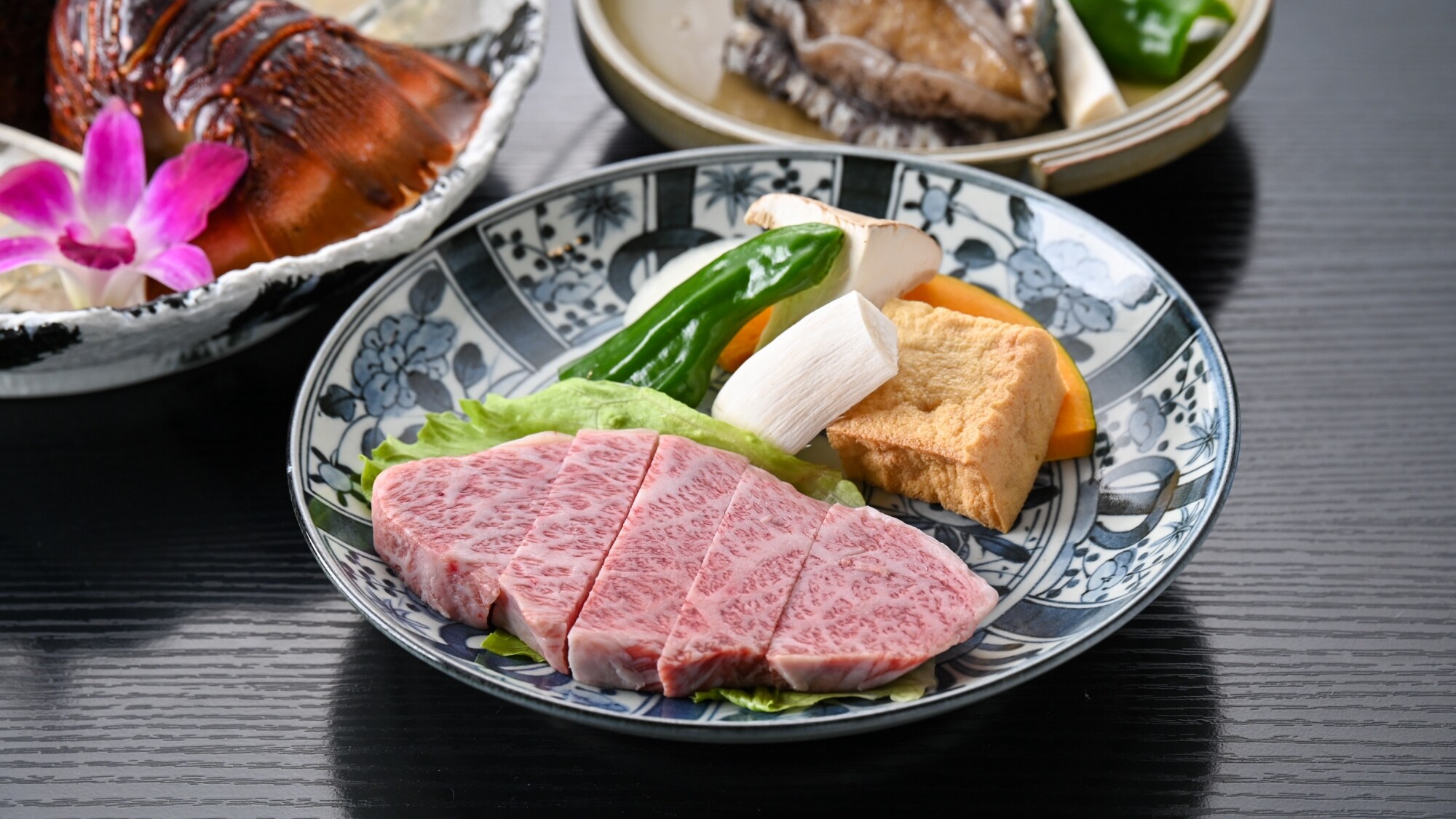 Chef's carefully selected Grade 5 Saga beef