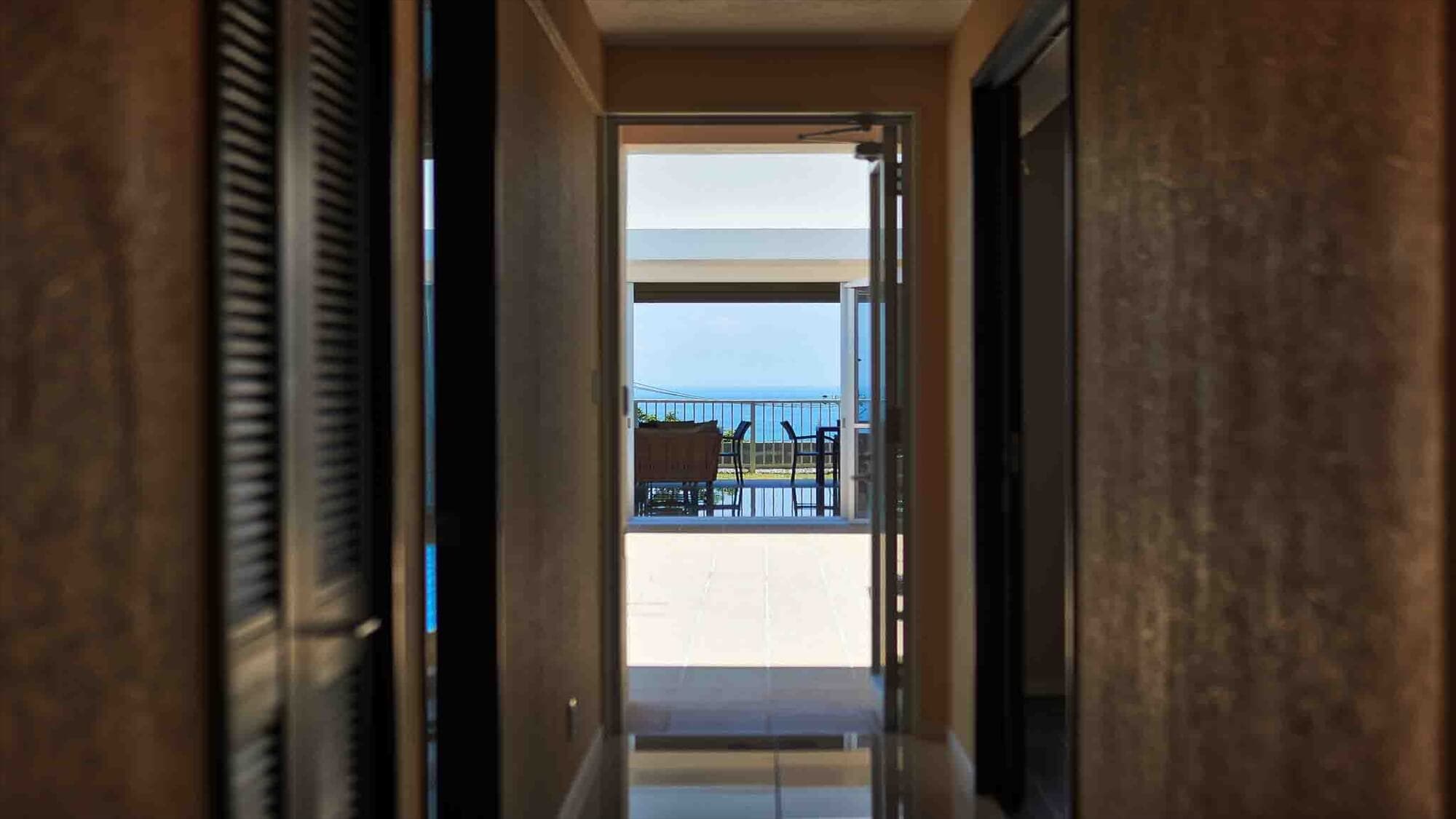 Both Yaya and Tsuzumi rooms offer beautiful views of the ocean from their living rooms.