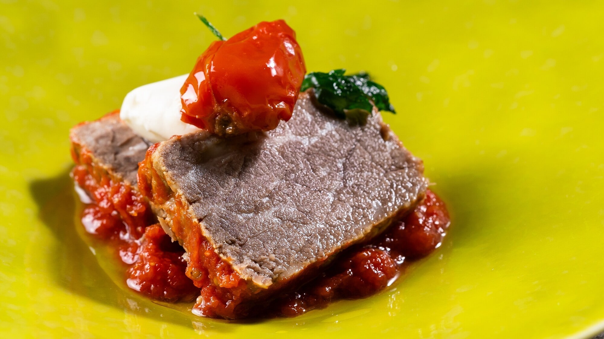 Hakata Wagyu beef stewed in tomato sauce