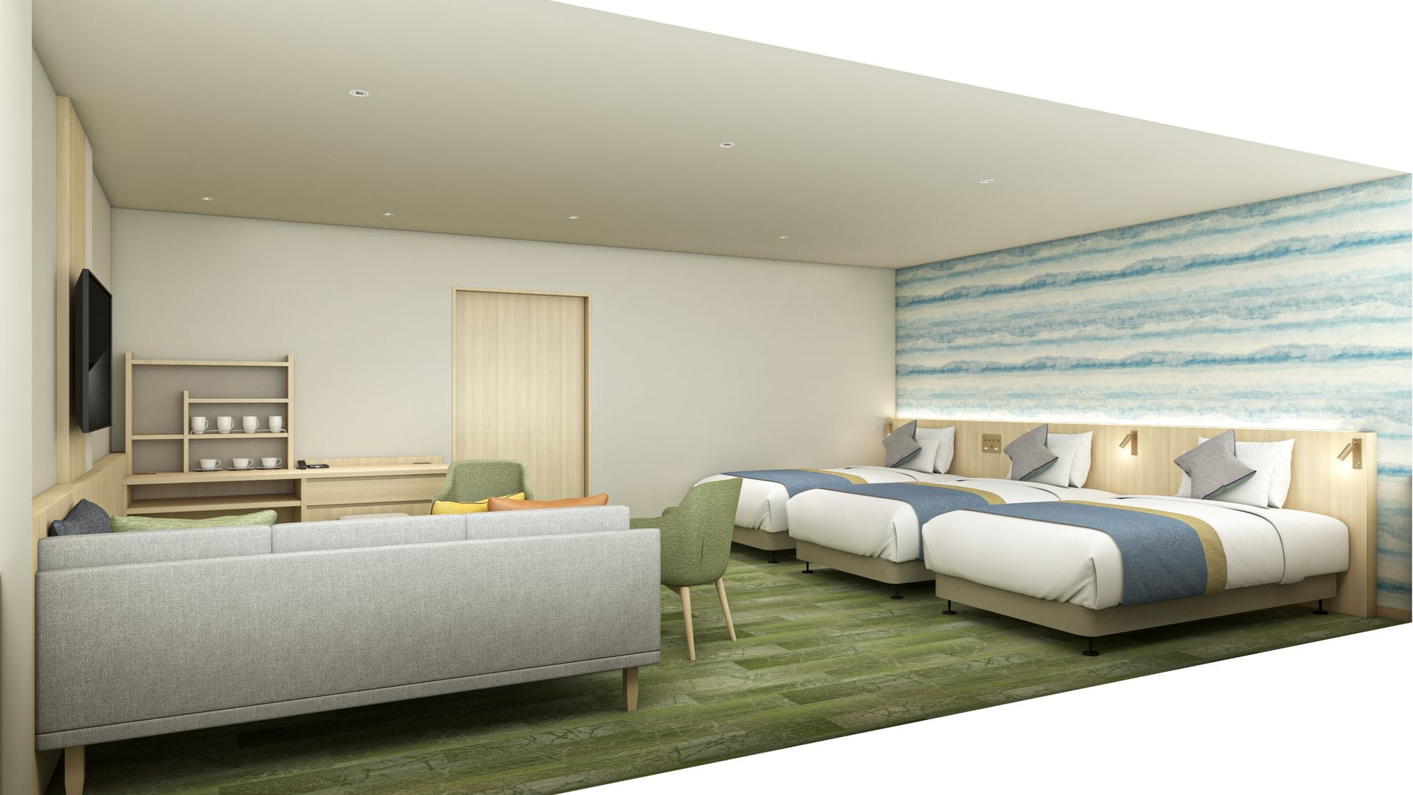 [ปรับปรุงใหม่เมื่อกรกฎาคม 2568] [วิวทะเล] ห้องดีลักซ์แฟมิลี่ (พร้อมอ่างอาบน้ำ) *รูปภาพ