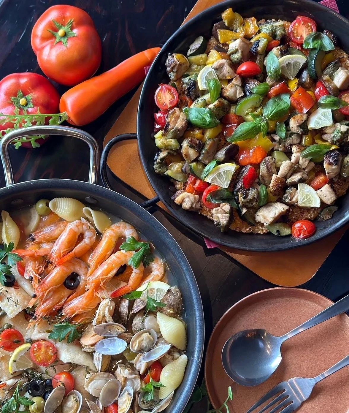 Breakfast (paella, acqua pazza)